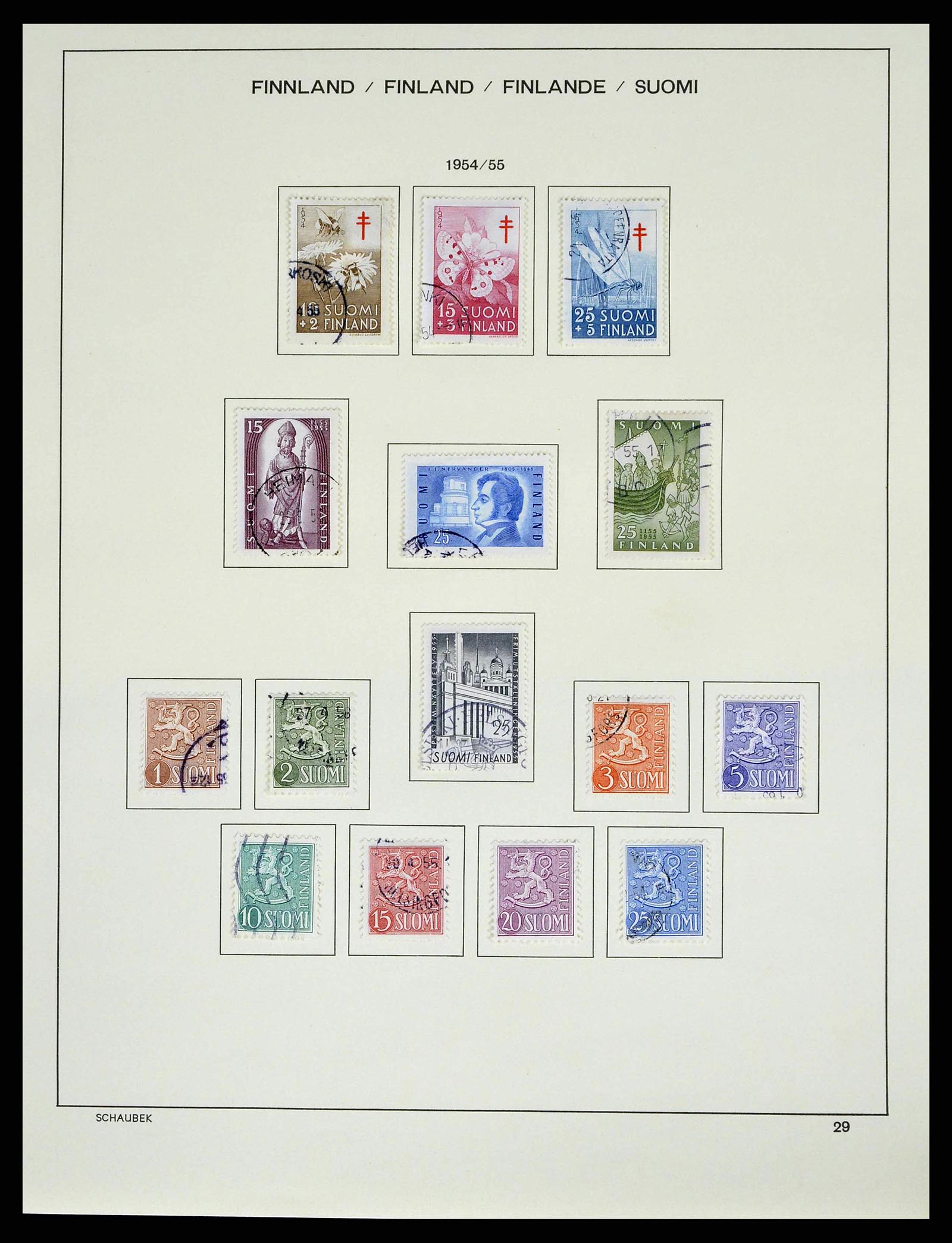 38552 0036 - Postzegelverzameling 38552 Finland 1856-2014.