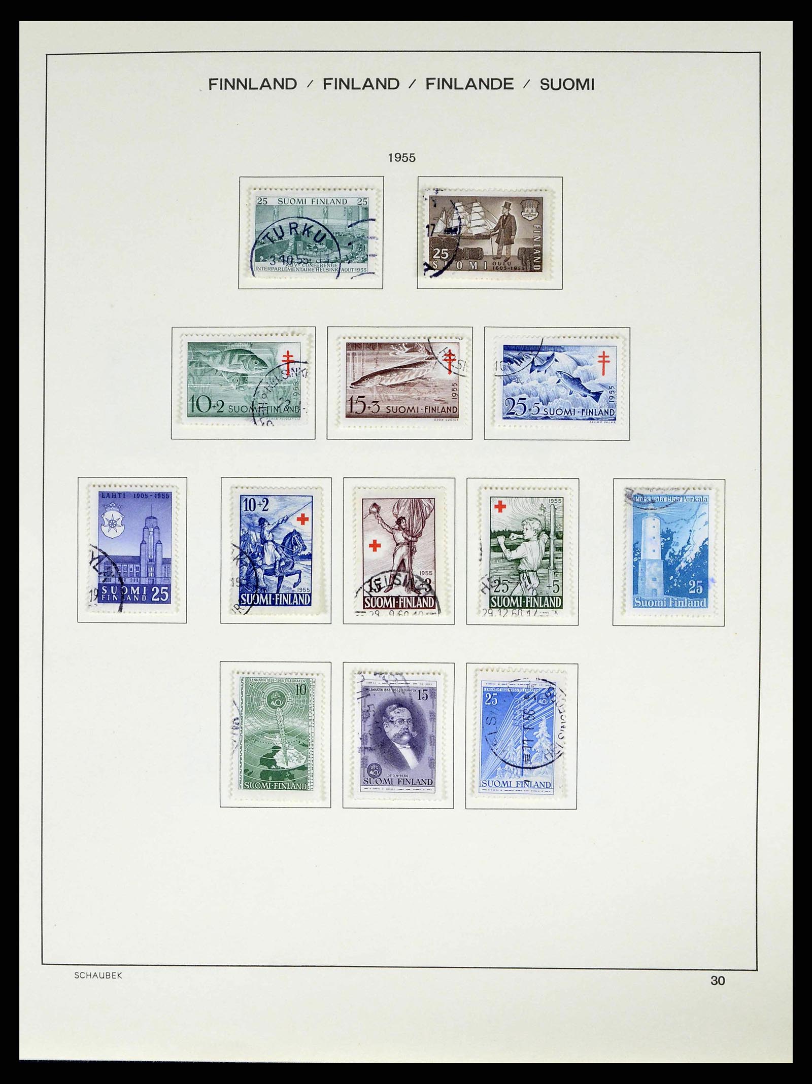 38552 0037 - Postzegelverzameling 38552 Finland 1856-2014.