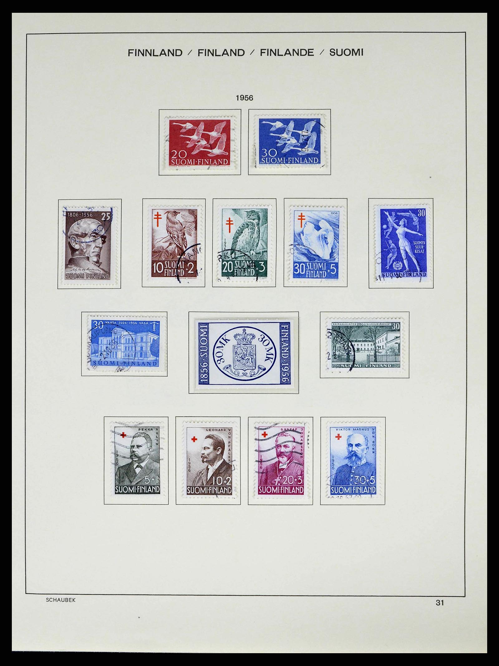 38552 0038 - Postzegelverzameling 38552 Finland 1856-2014.