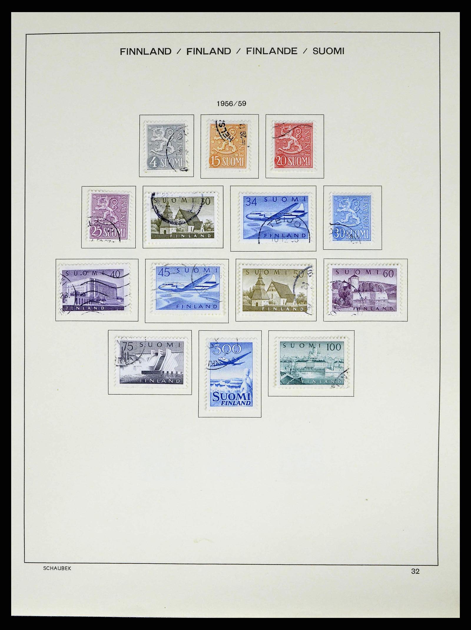 38552 0039 - Postzegelverzameling 38552 Finland 1856-2014.