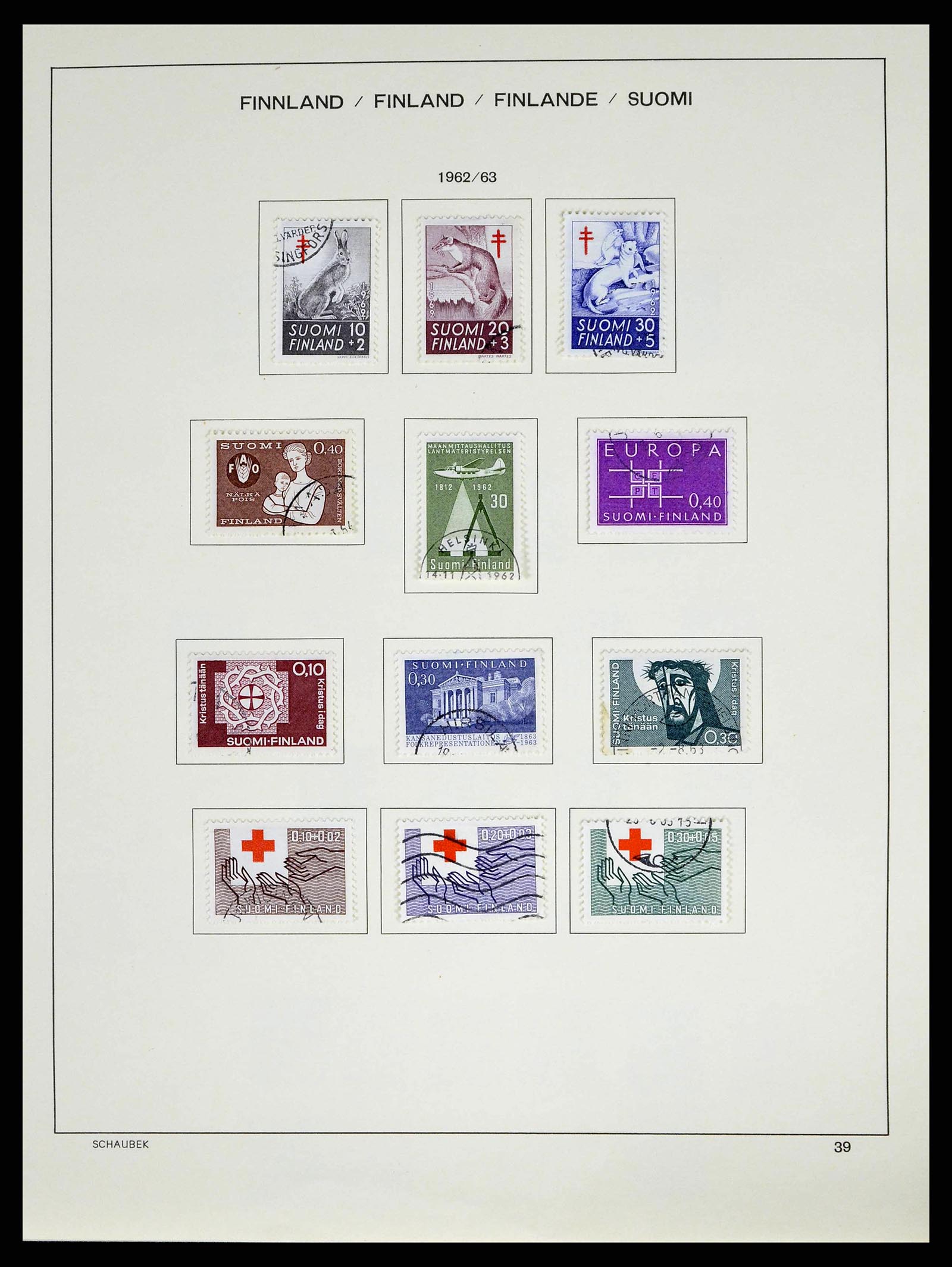 38552 0046 - Postzegelverzameling 38552 Finland 1856-2014.