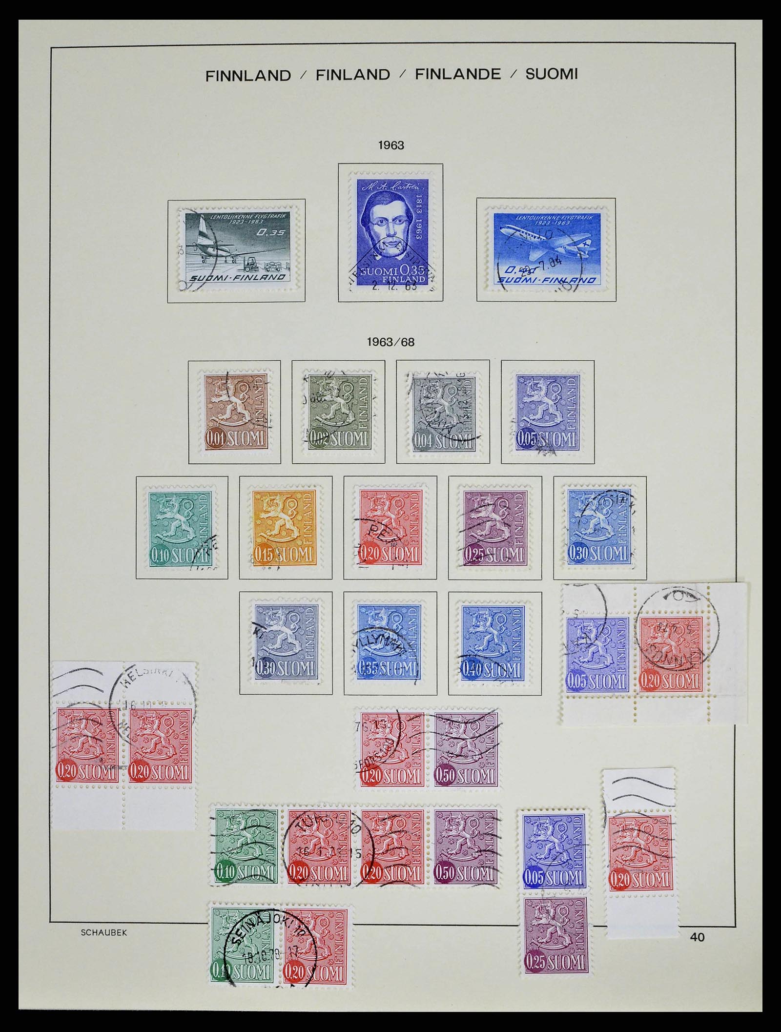 38552 0047 - Postzegelverzameling 38552 Finland 1856-2014.