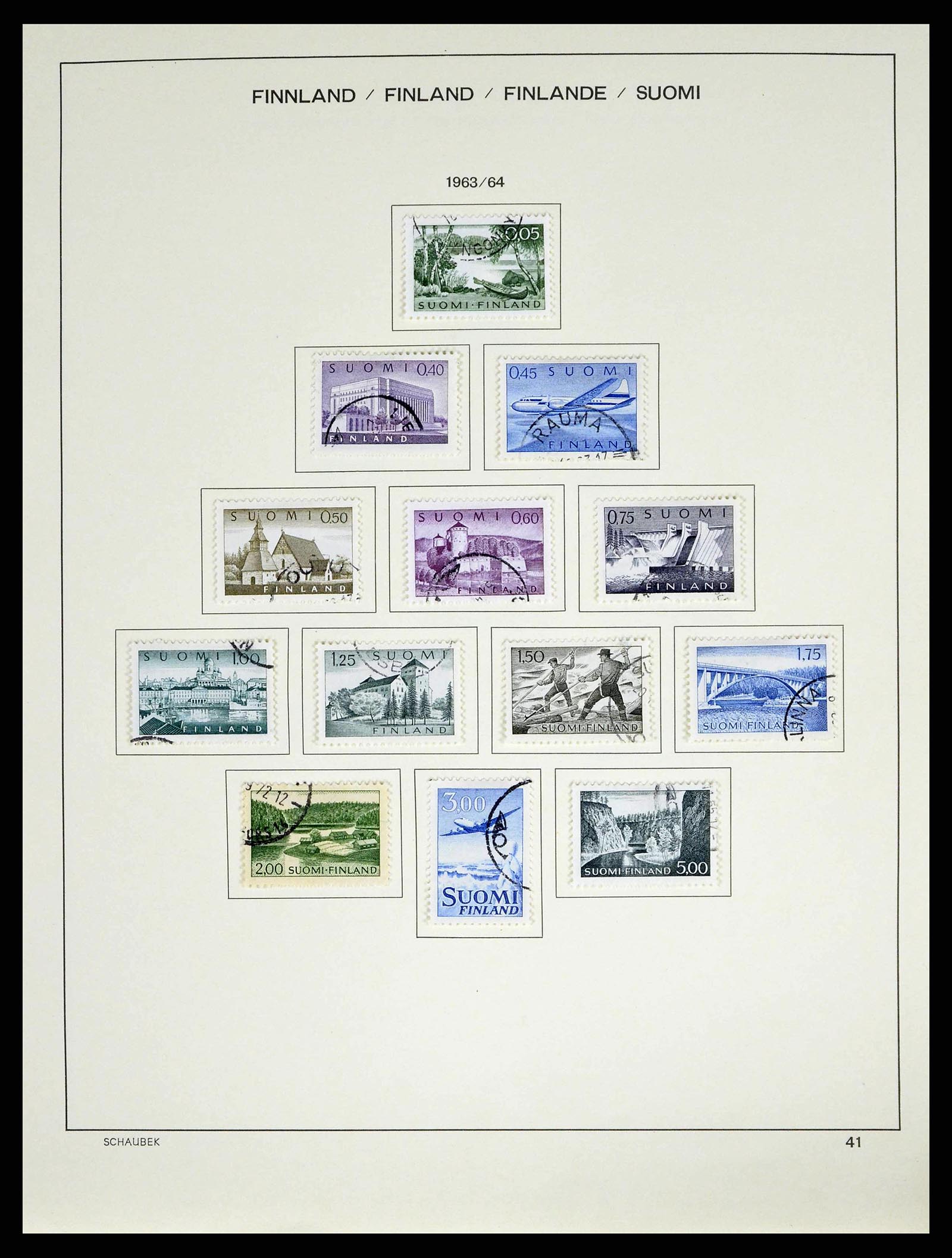 38552 0048 - Postzegelverzameling 38552 Finland 1856-2014.