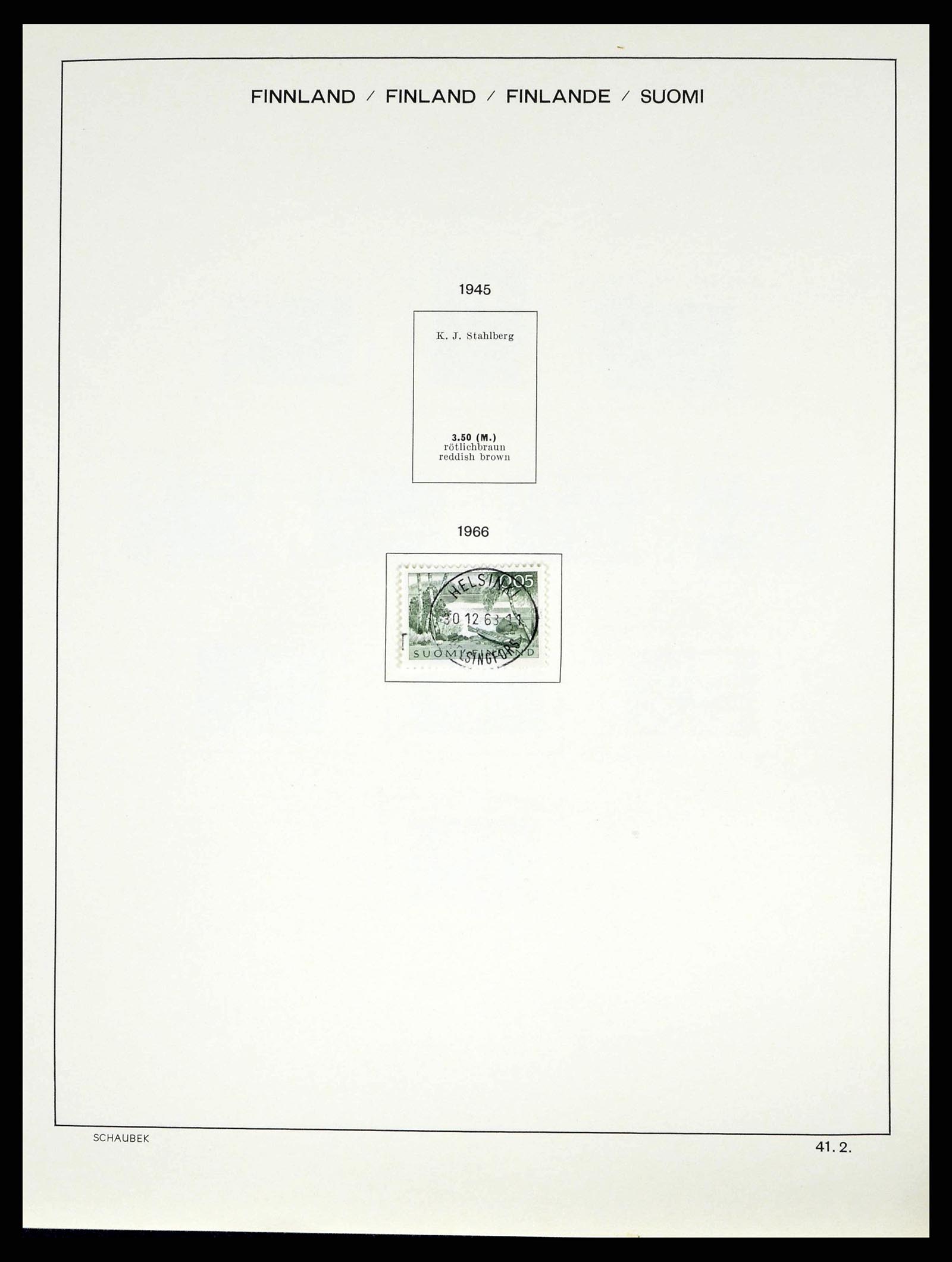 38552 0050 - Postzegelverzameling 38552 Finland 1856-2014.