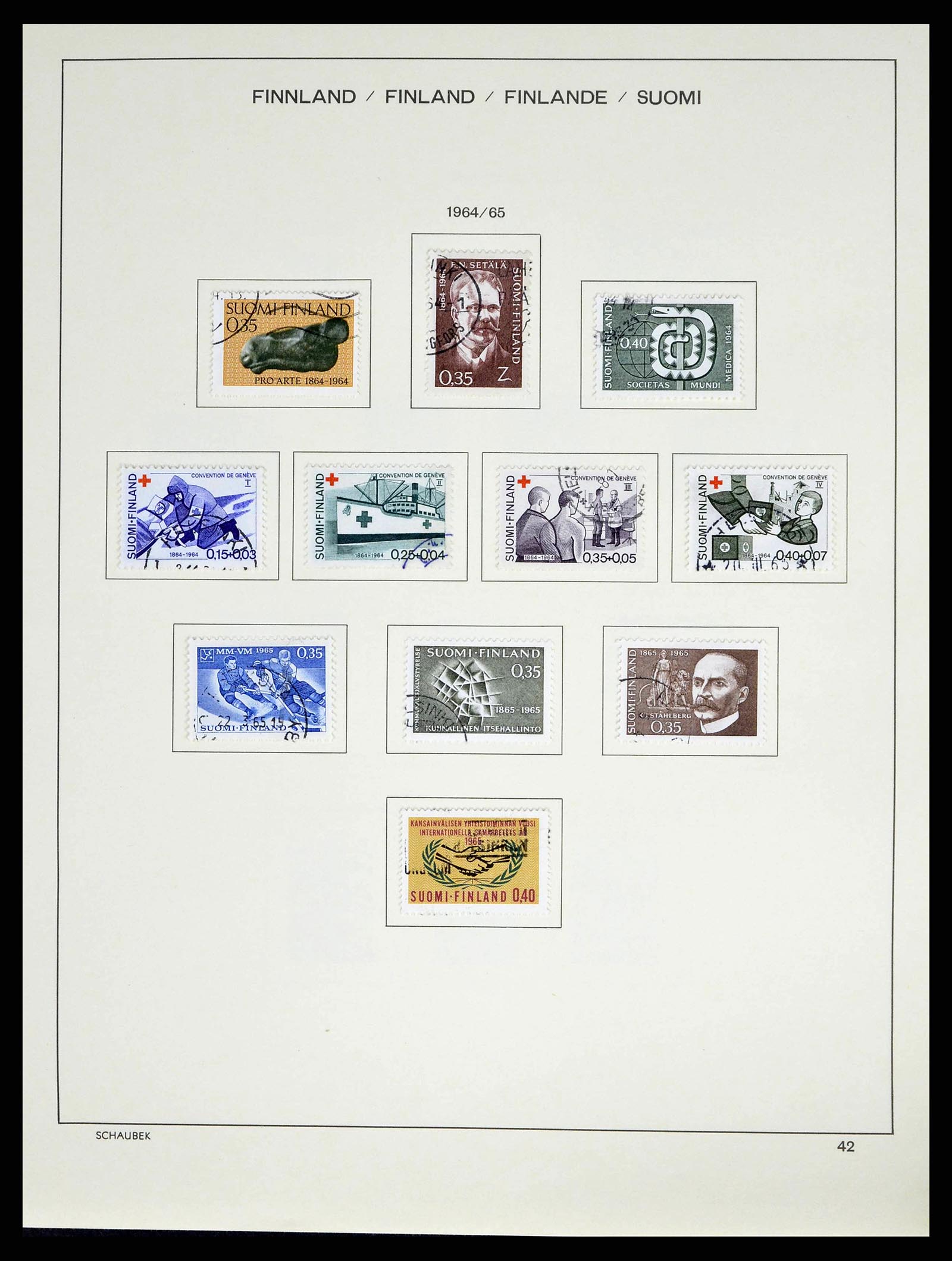 38552 0051 - Stamp collection 38552 Finland 1856-2014.
