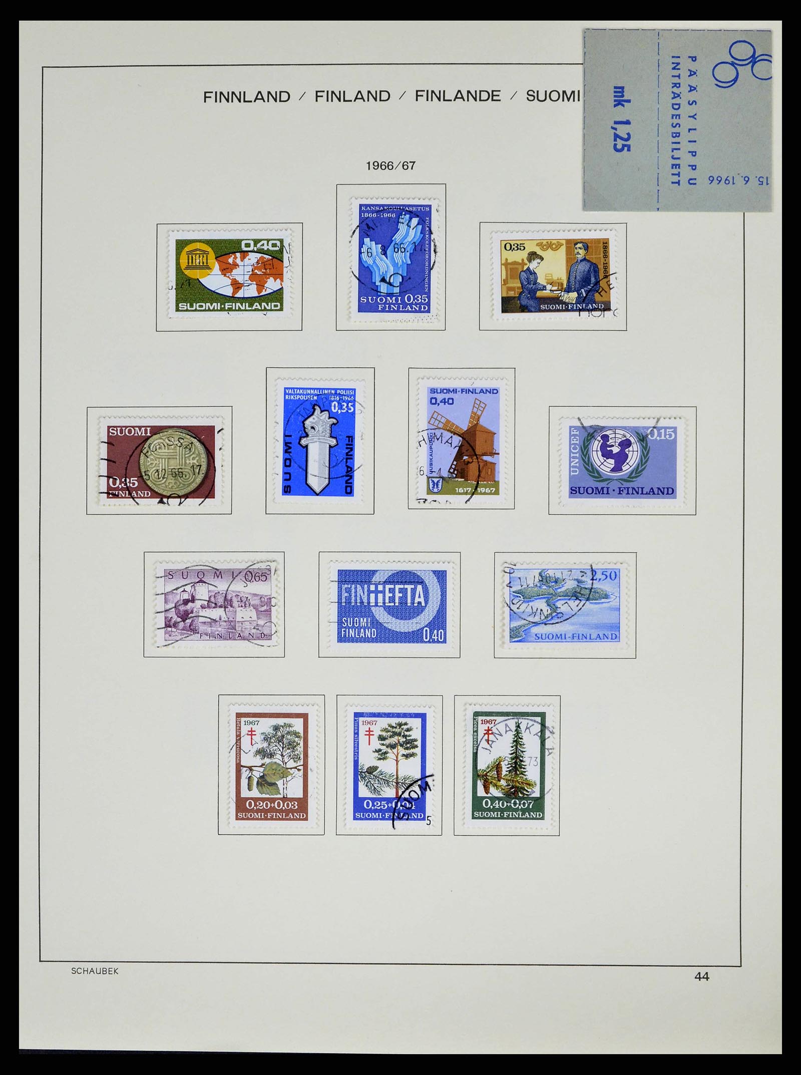 38552 0053 - Postzegelverzameling 38552 Finland 1856-2014.