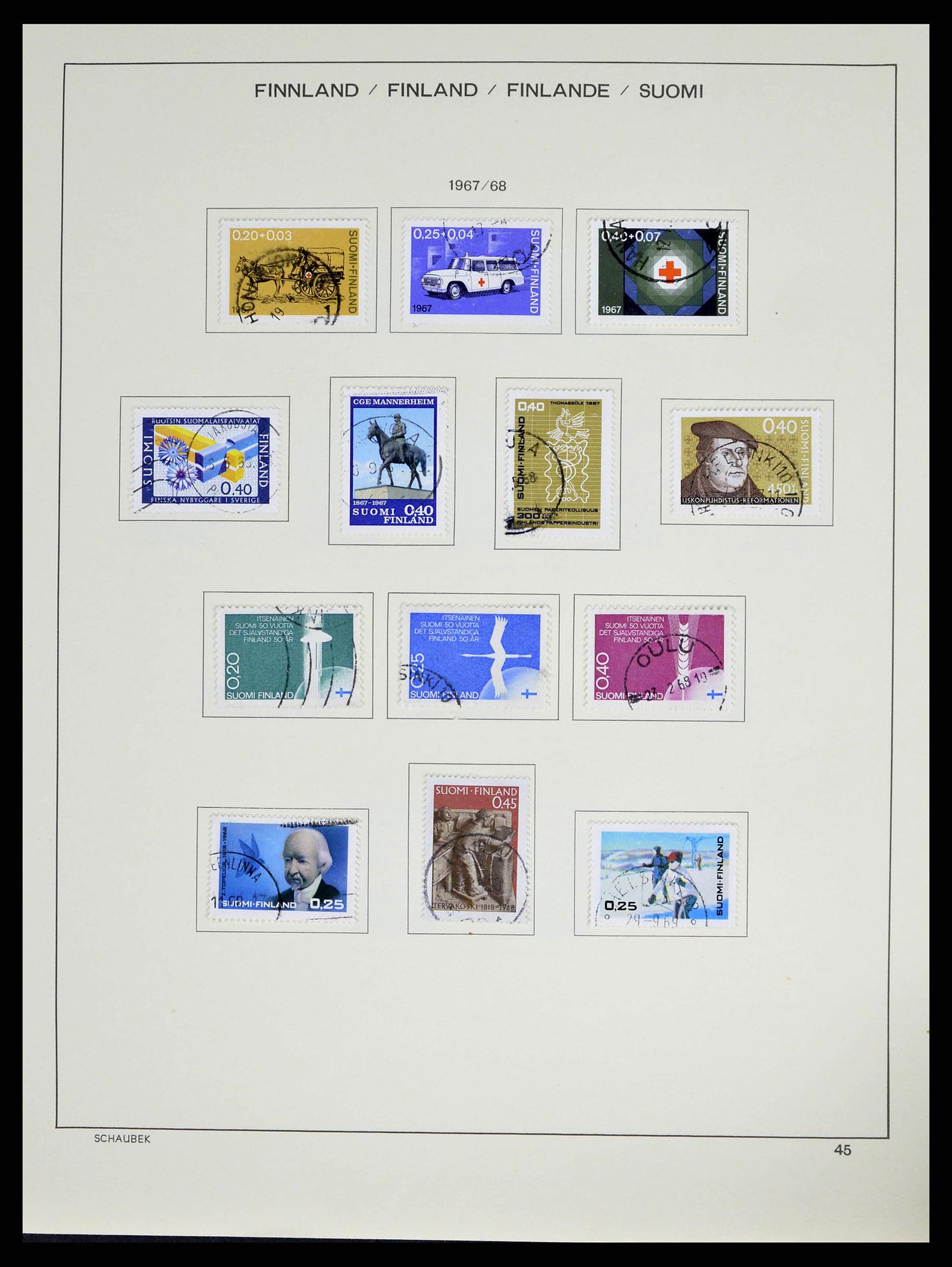 38552 0054 - Postzegelverzameling 38552 Finland 1856-2014.