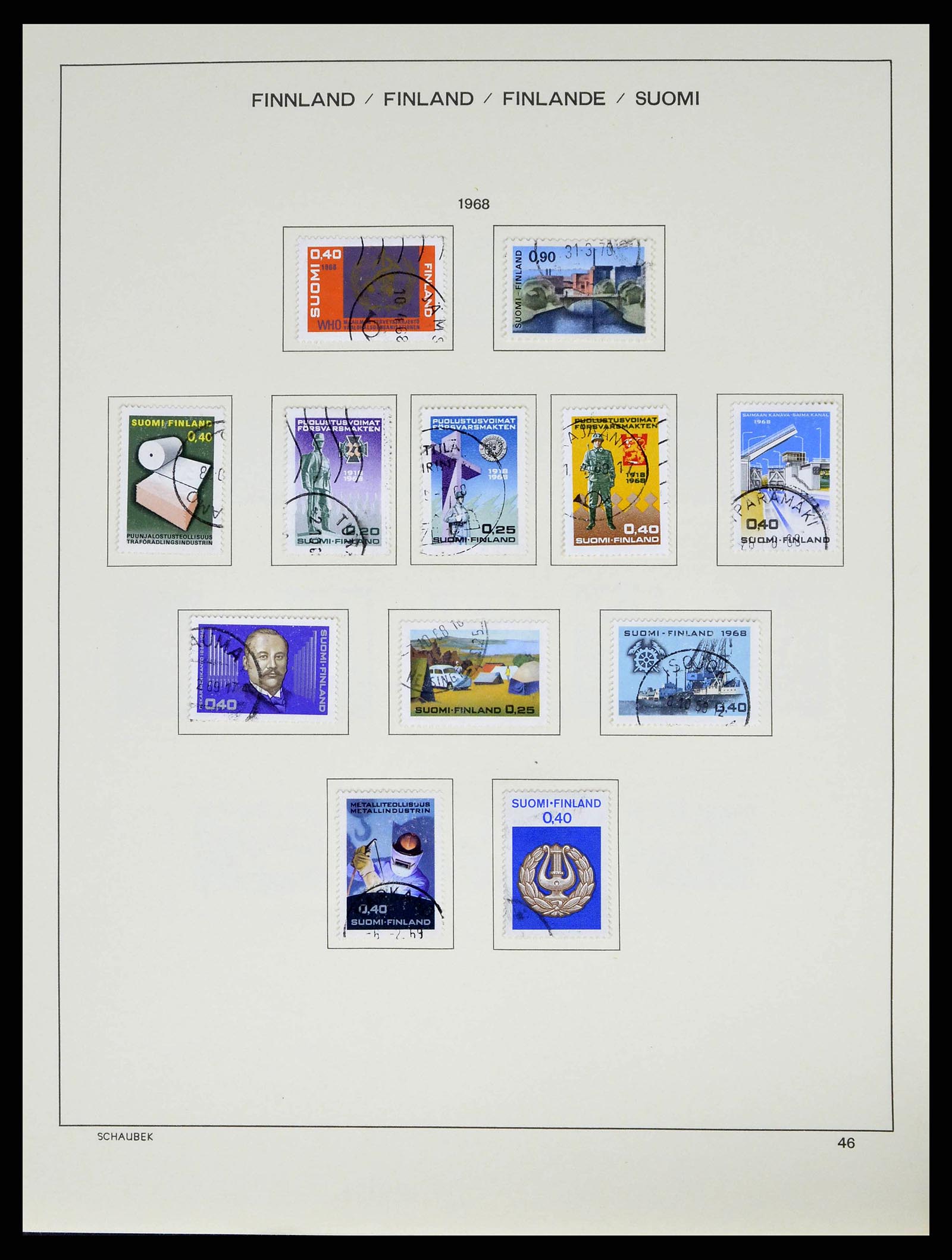 38552 0055 - Postzegelverzameling 38552 Finland 1856-2014.