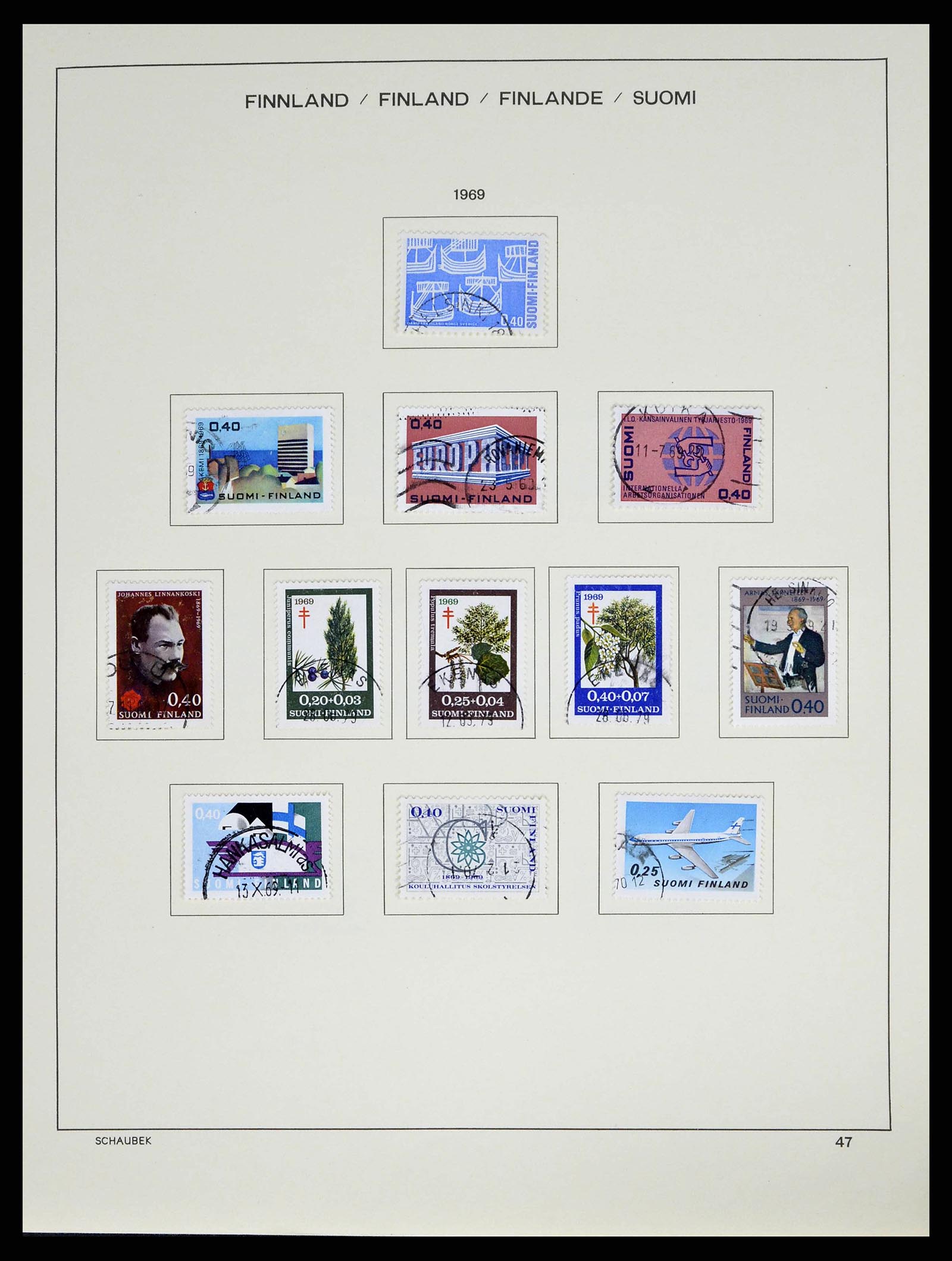 38552 0056 - Stamp collection 38552 Finland 1856-2014.