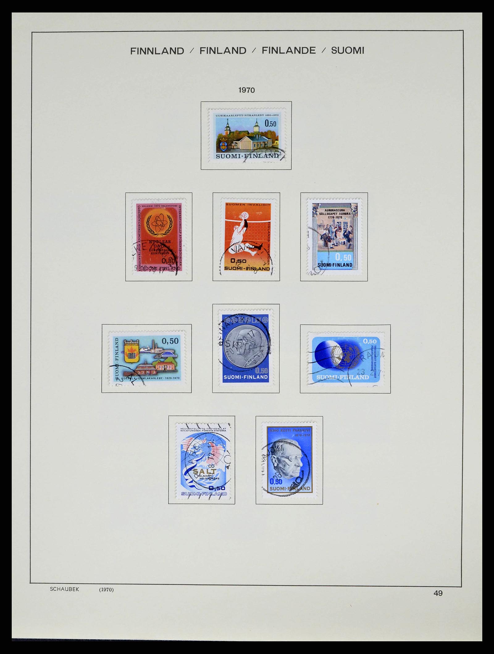 38552 0058 - Postzegelverzameling 38552 Finland 1856-2014.