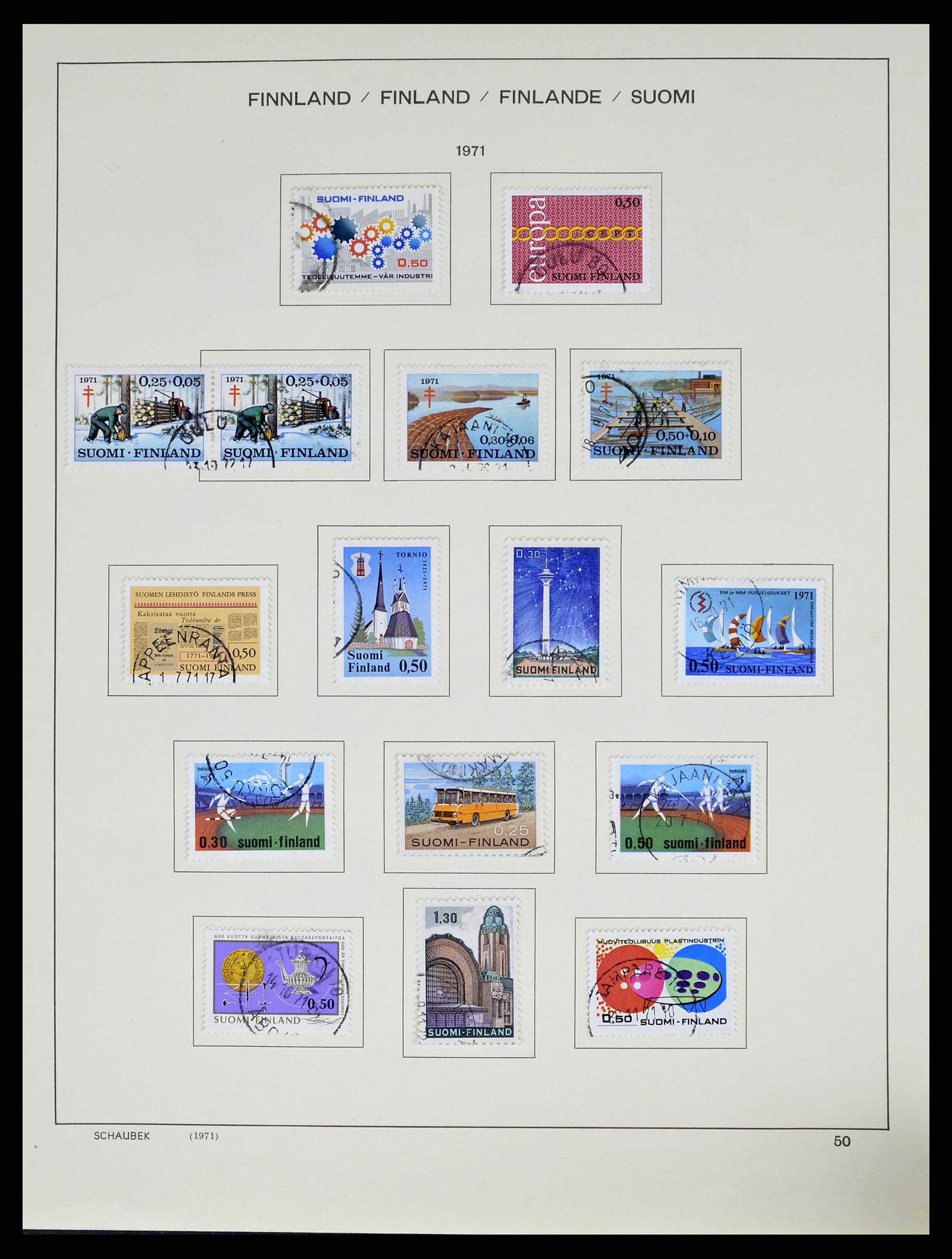 38552 0059 - Postzegelverzameling 38552 Finland 1856-2014.