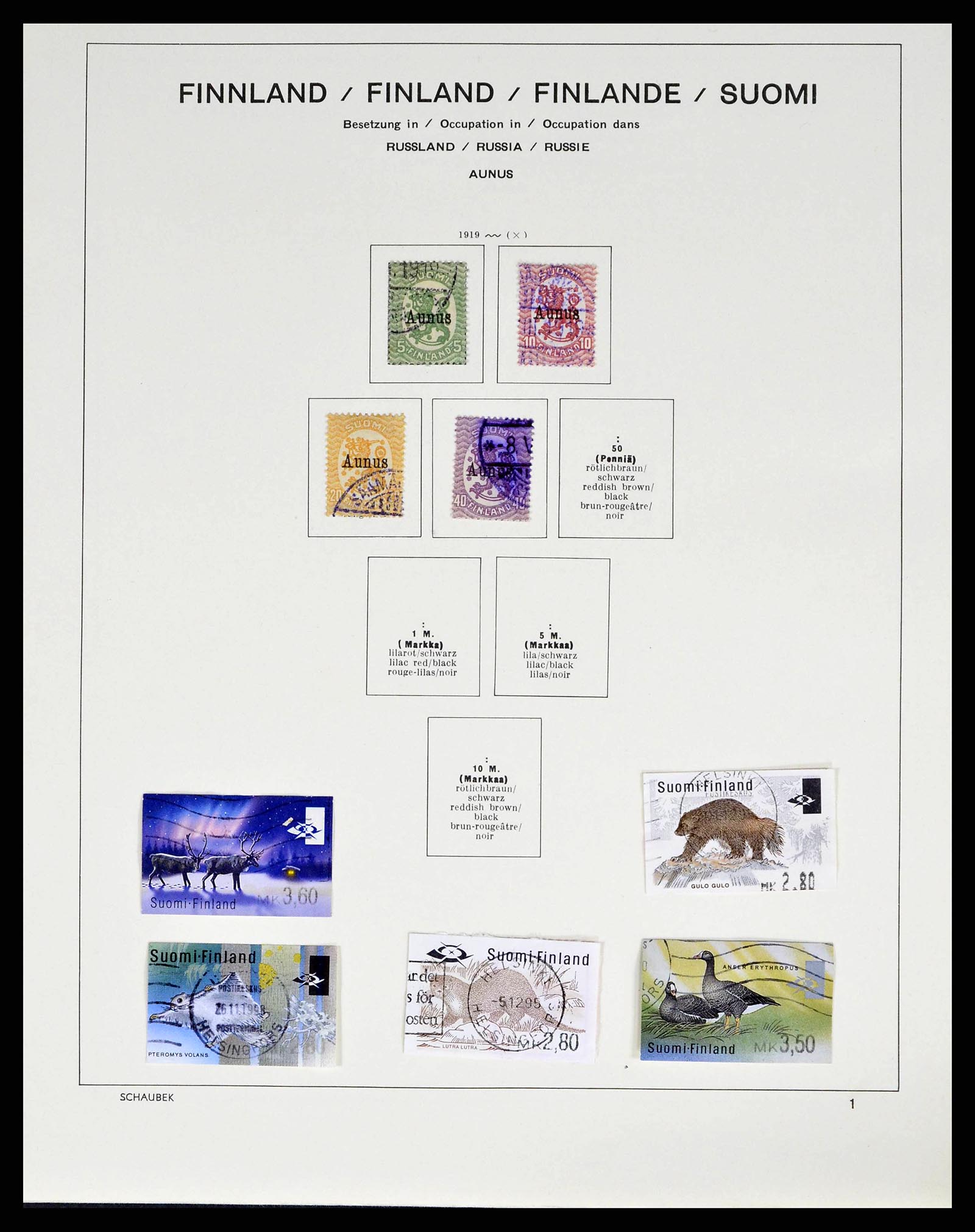38552 0251 - Postzegelverzameling 38552 Finland 1856-2014.
