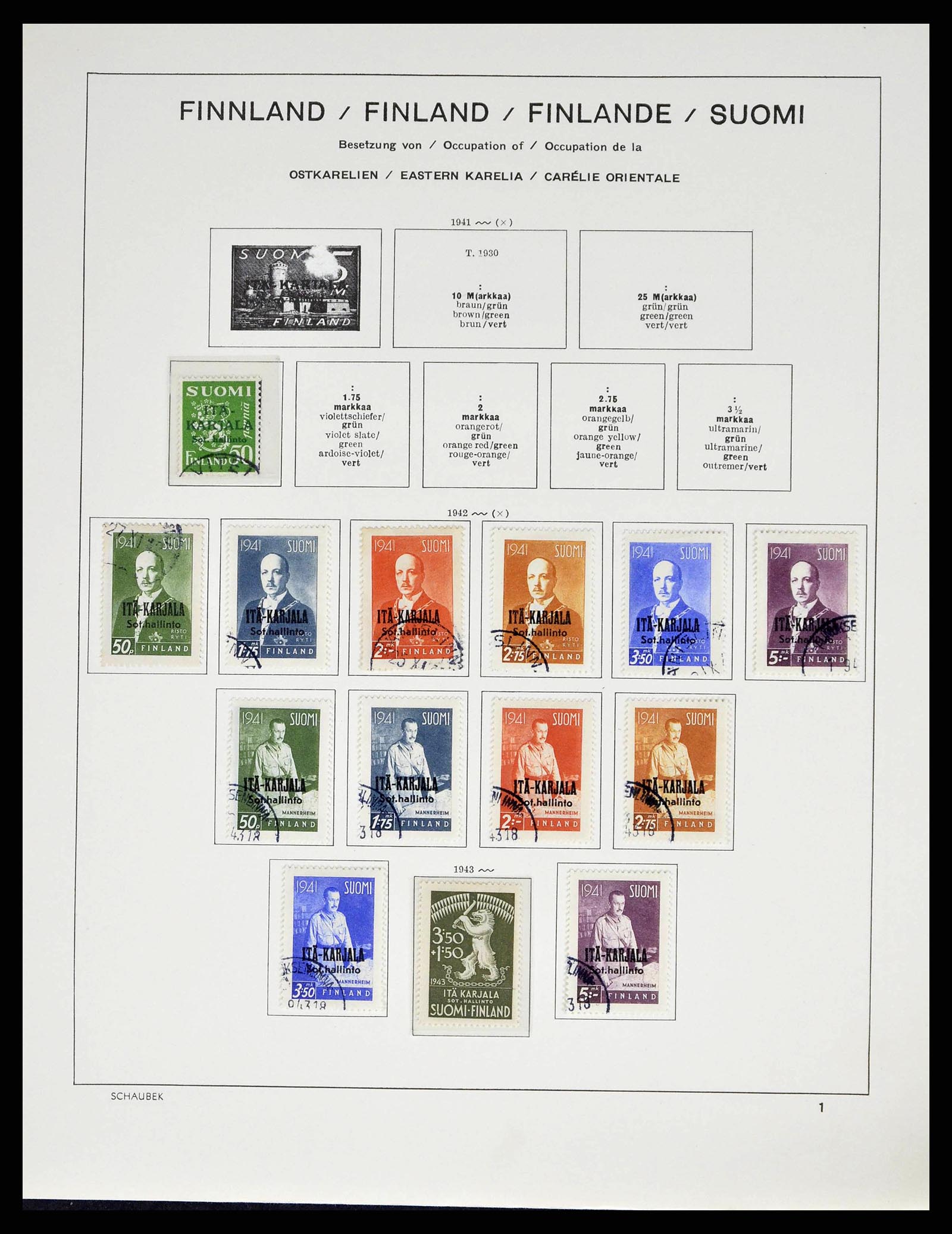38552 0253 - Postzegelverzameling 38552 Finland 1856-2014.