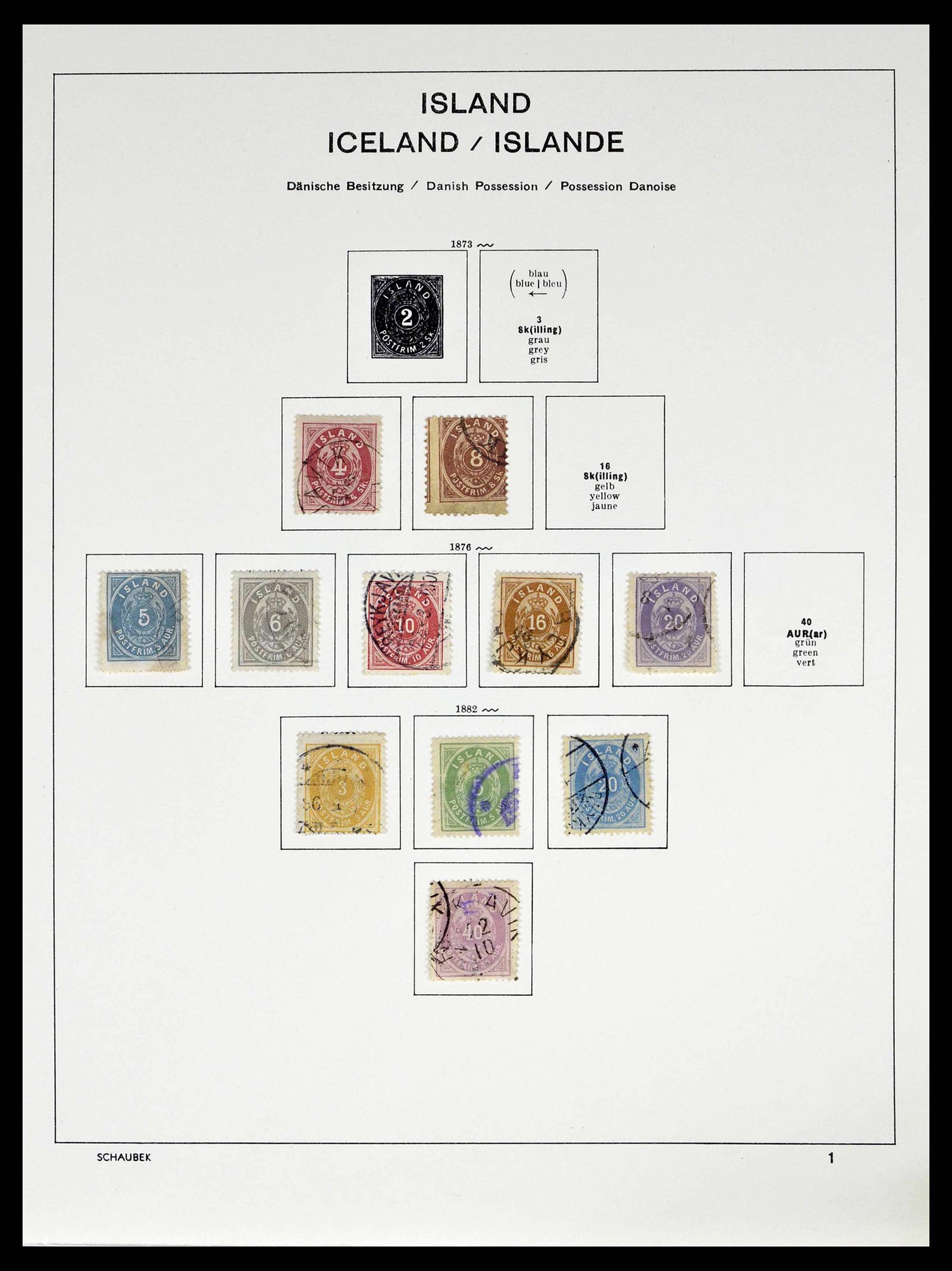 38553 0001 - Stamp collection 38553 Iceland 1873-2008.