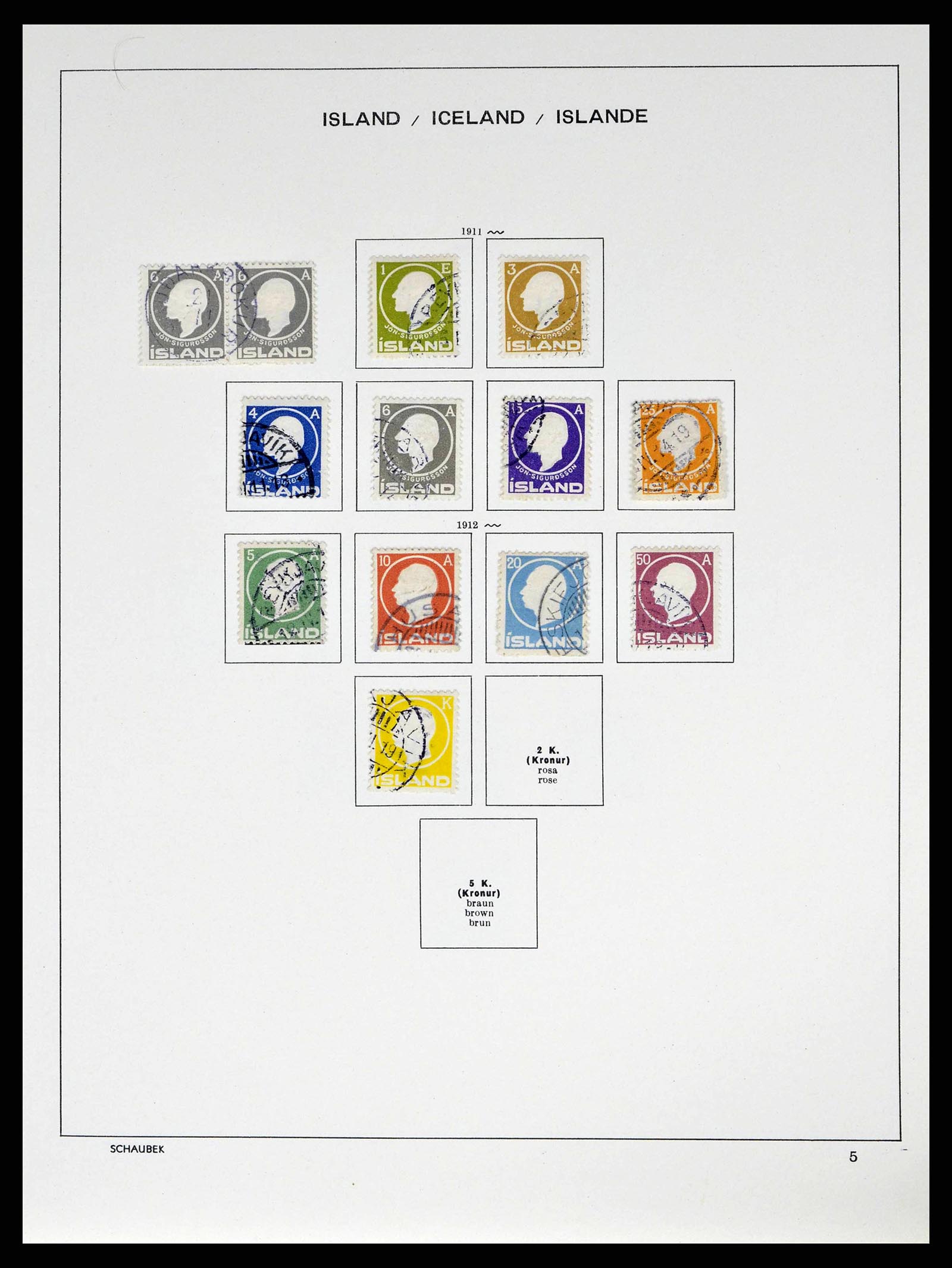 38553 0007 - Stamp collection 38553 Iceland 1873-2008.