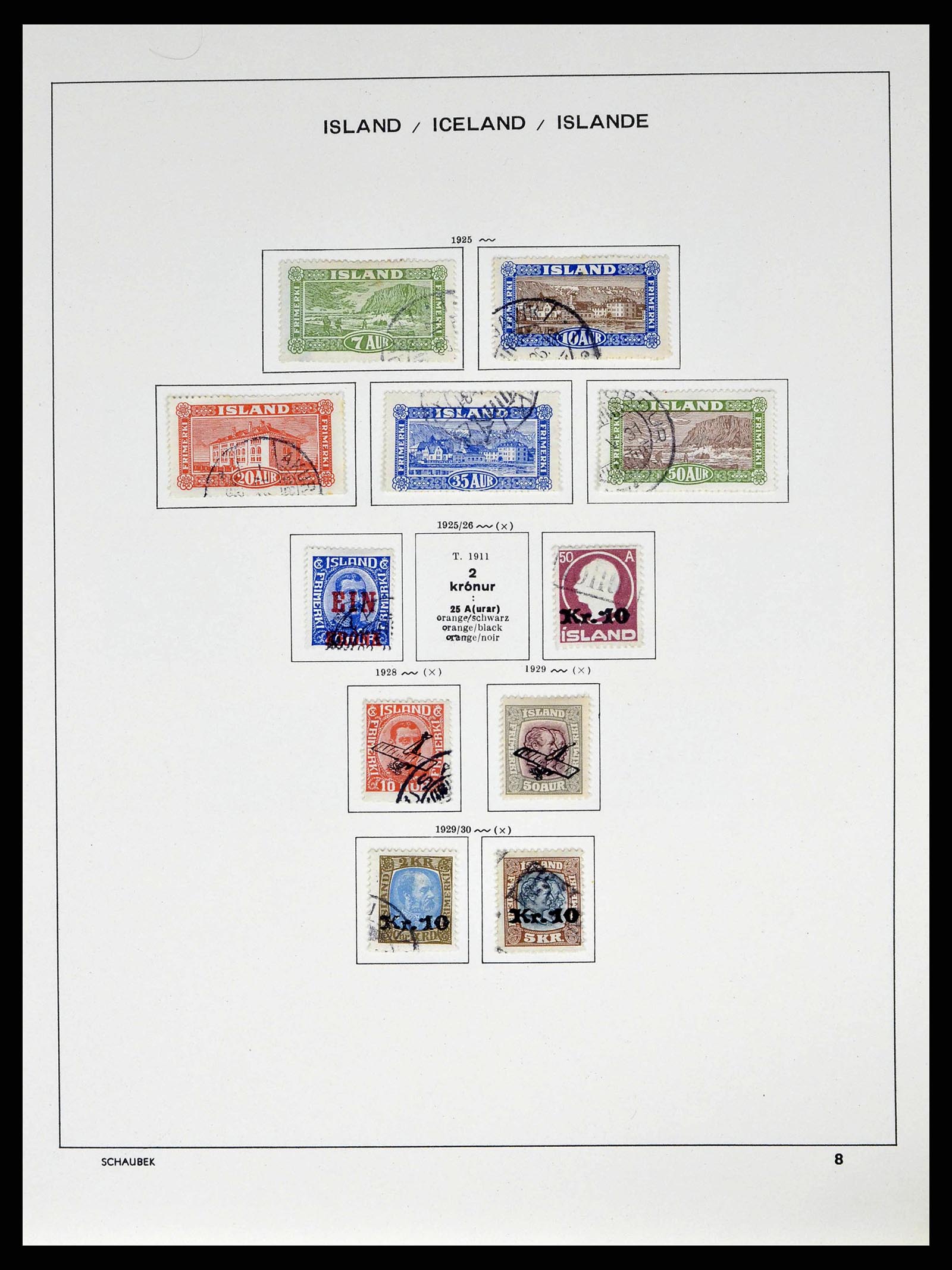 38553 0010 - Stamp collection 38553 Iceland 1873-2008.