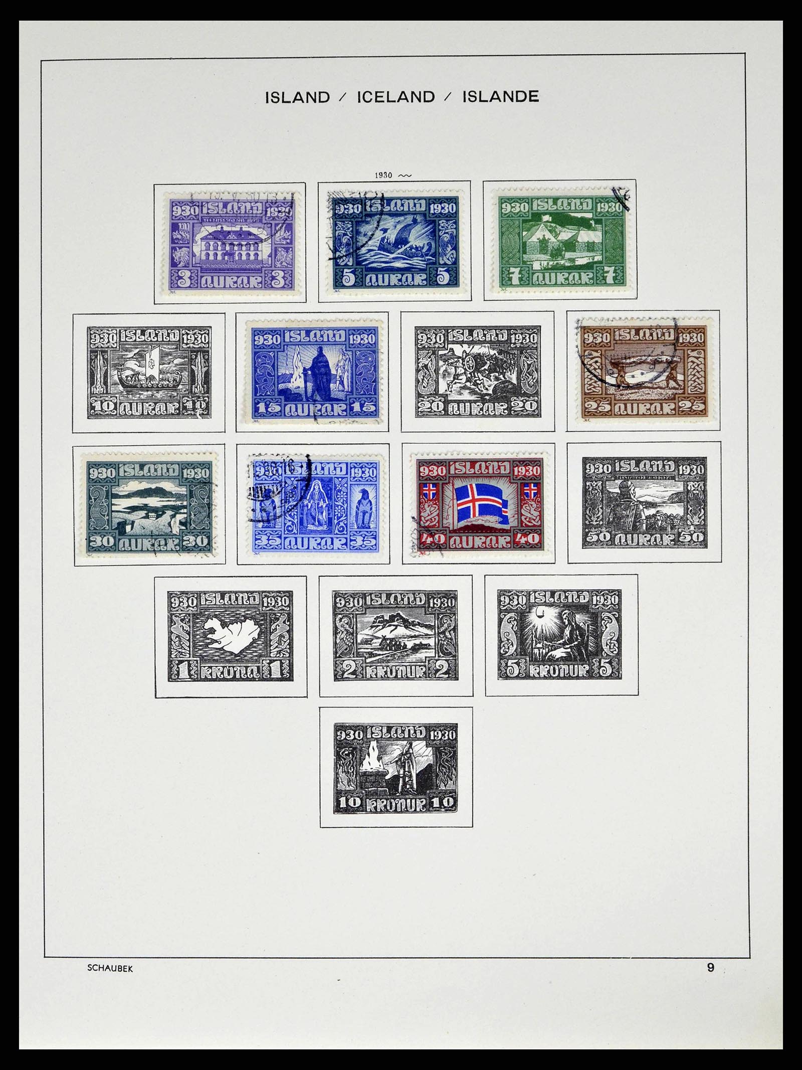 38553 0011 - Stamp collection 38553 Iceland 1873-2008.