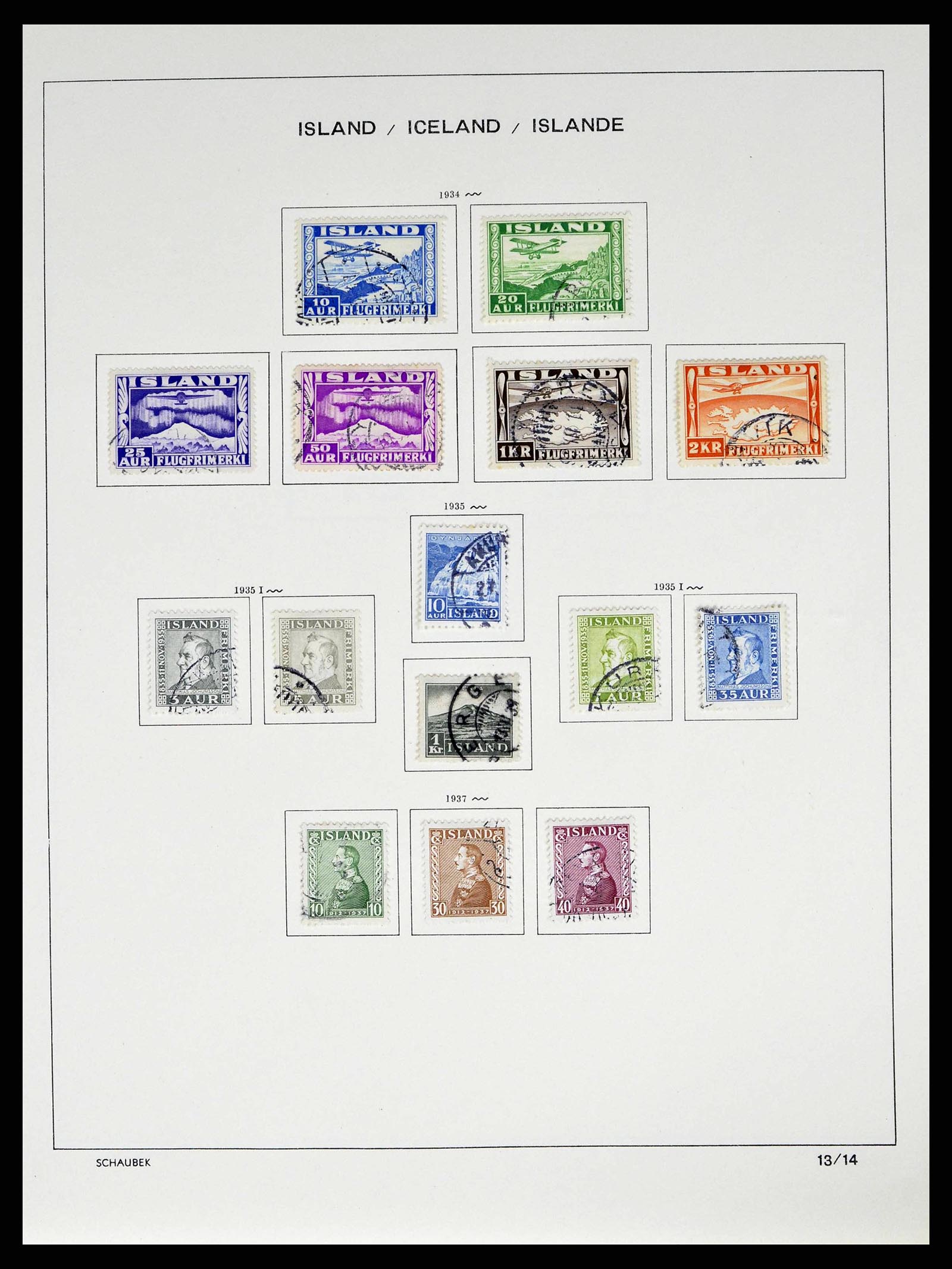 38553 0014 - Stamp collection 38553 Iceland 1873-2008.