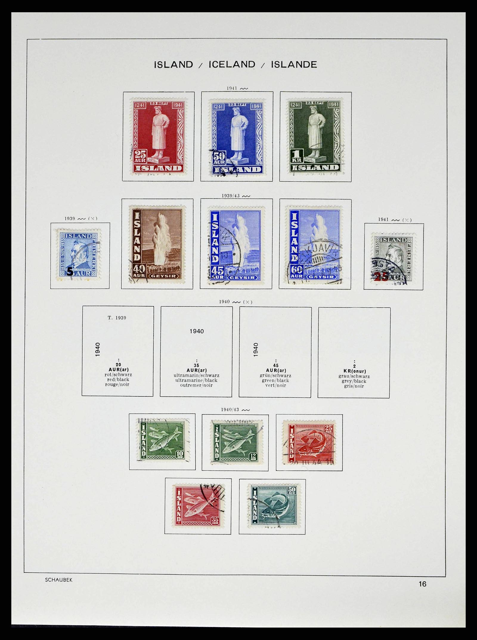 38553 0017 - Stamp collection 38553 Iceland 1873-2008.