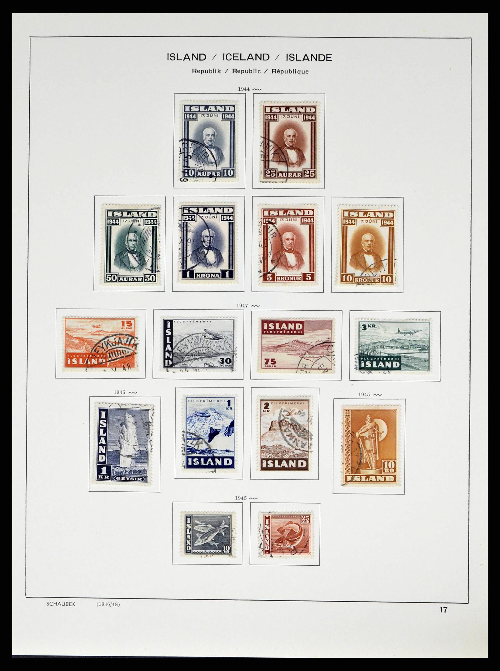 38553 0018 - Stamp collection 38553 Iceland 1873-2008.