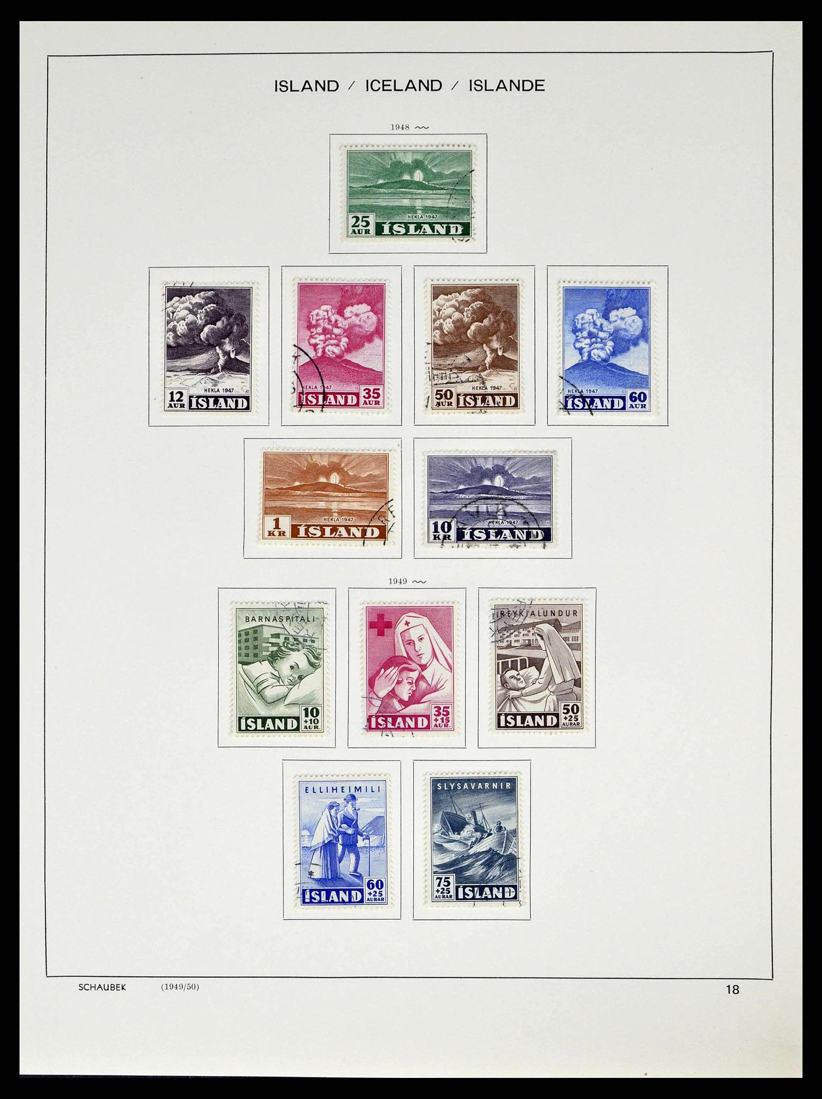 38553 0020 - Stamp collection 38553 Iceland 1873-2008.