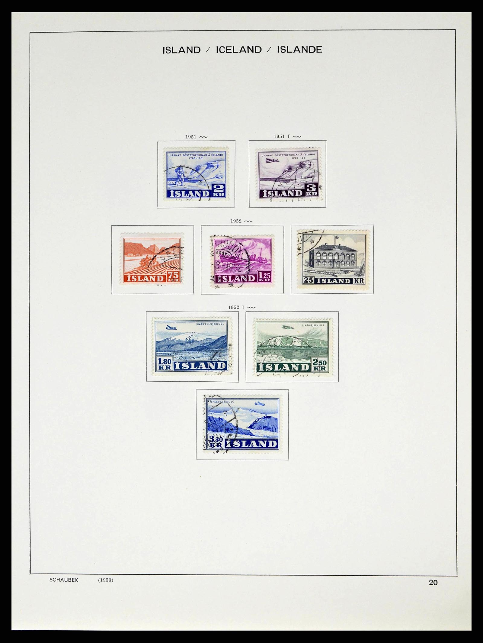 38553 0022 - Stamp collection 38553 Iceland 1873-2008.