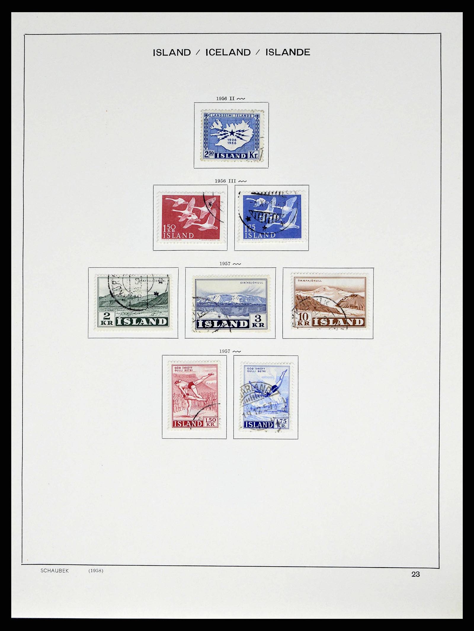 38553 0025 - Stamp collection 38553 Iceland 1873-2008.