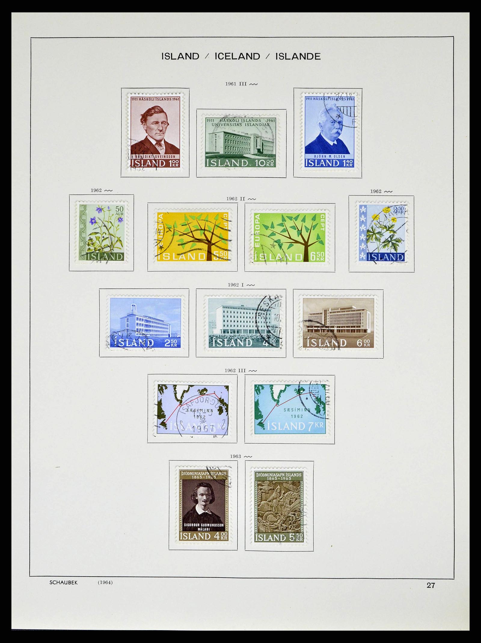 38553 0029 - Stamp collection 38553 Iceland 1873-2008.