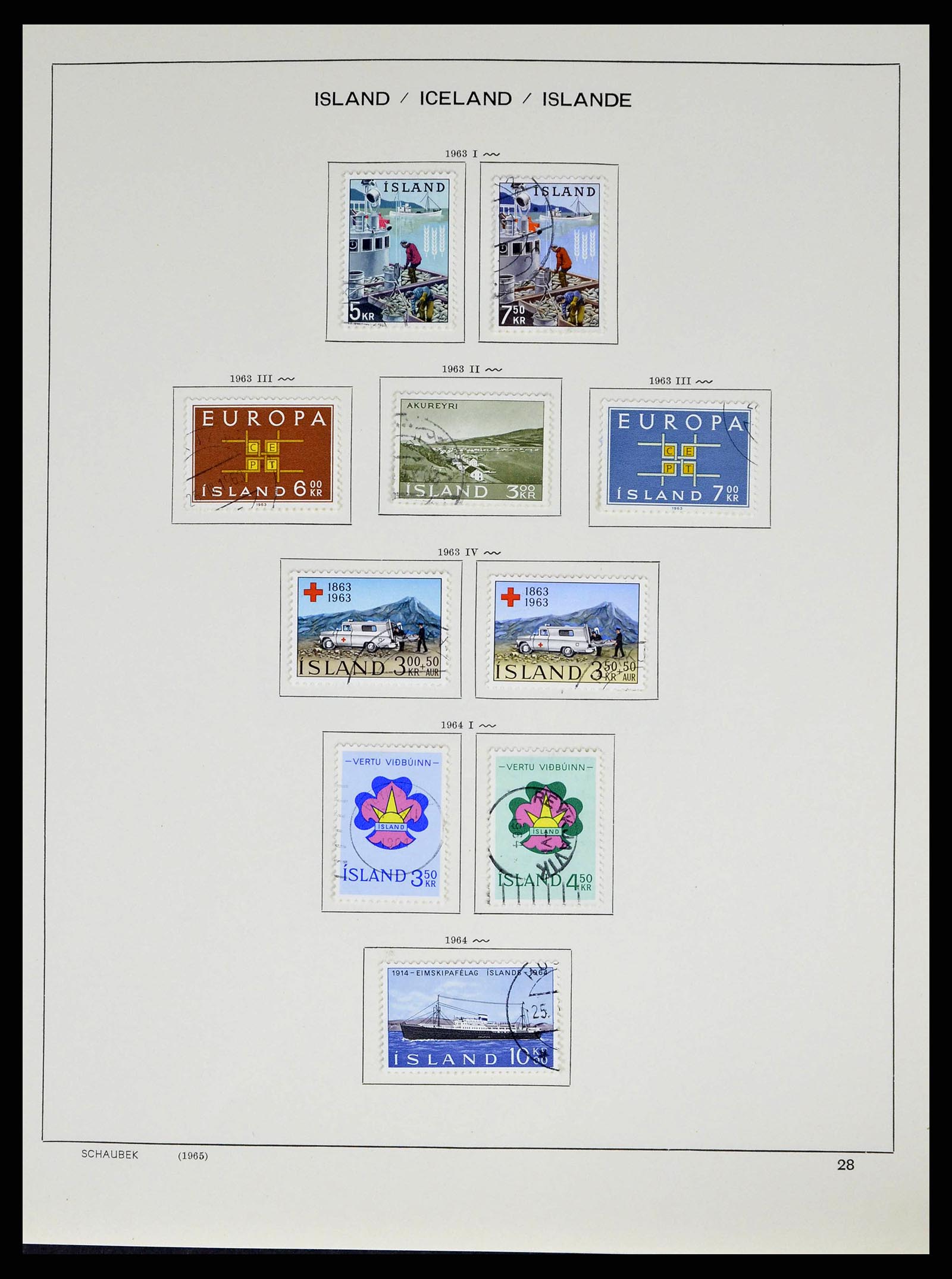 38553 0030 - Stamp collection 38553 Iceland 1873-2008.