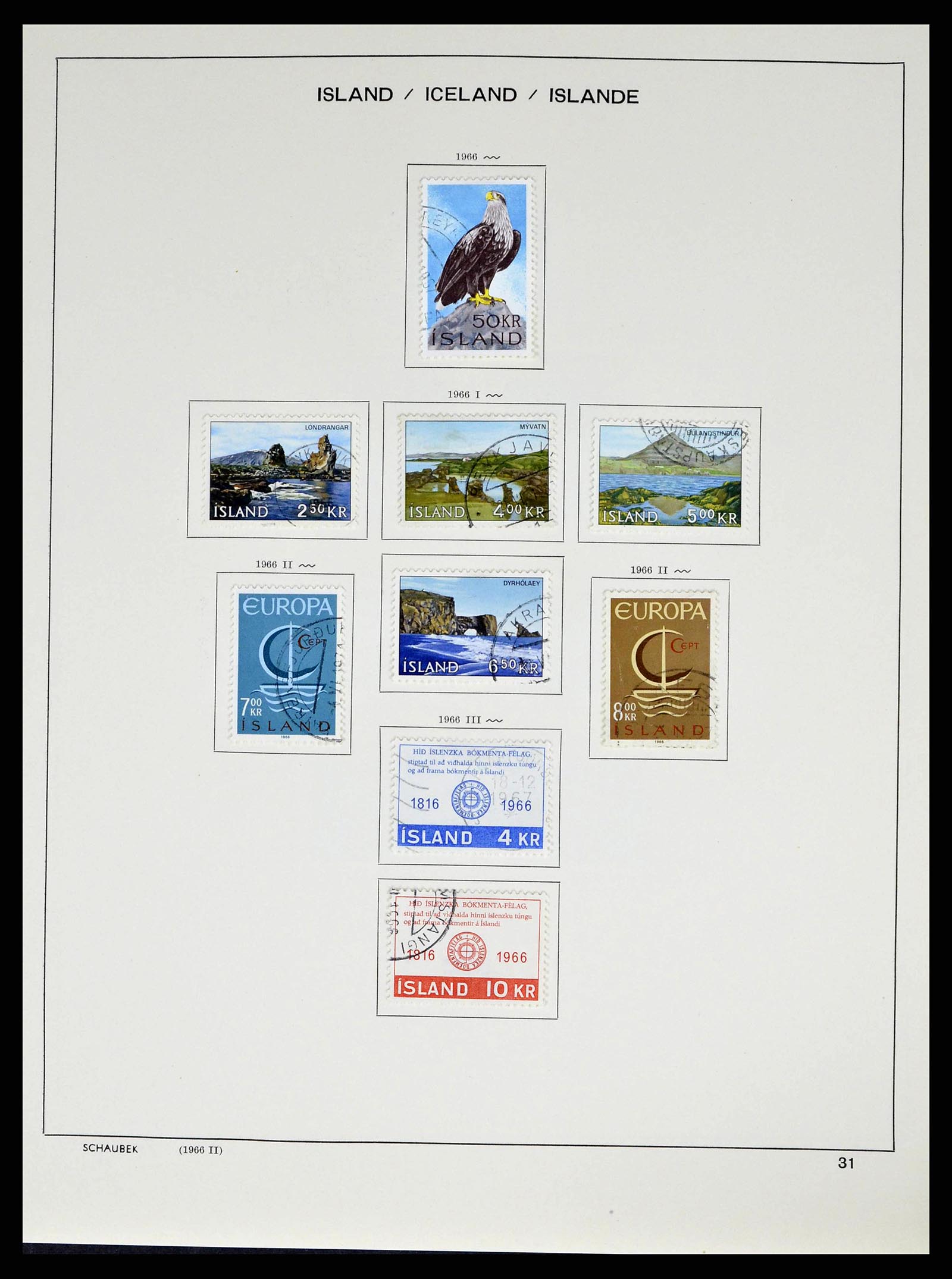38553 0033 - Postzegelverzameling 38553 IJsland 1873-2008.