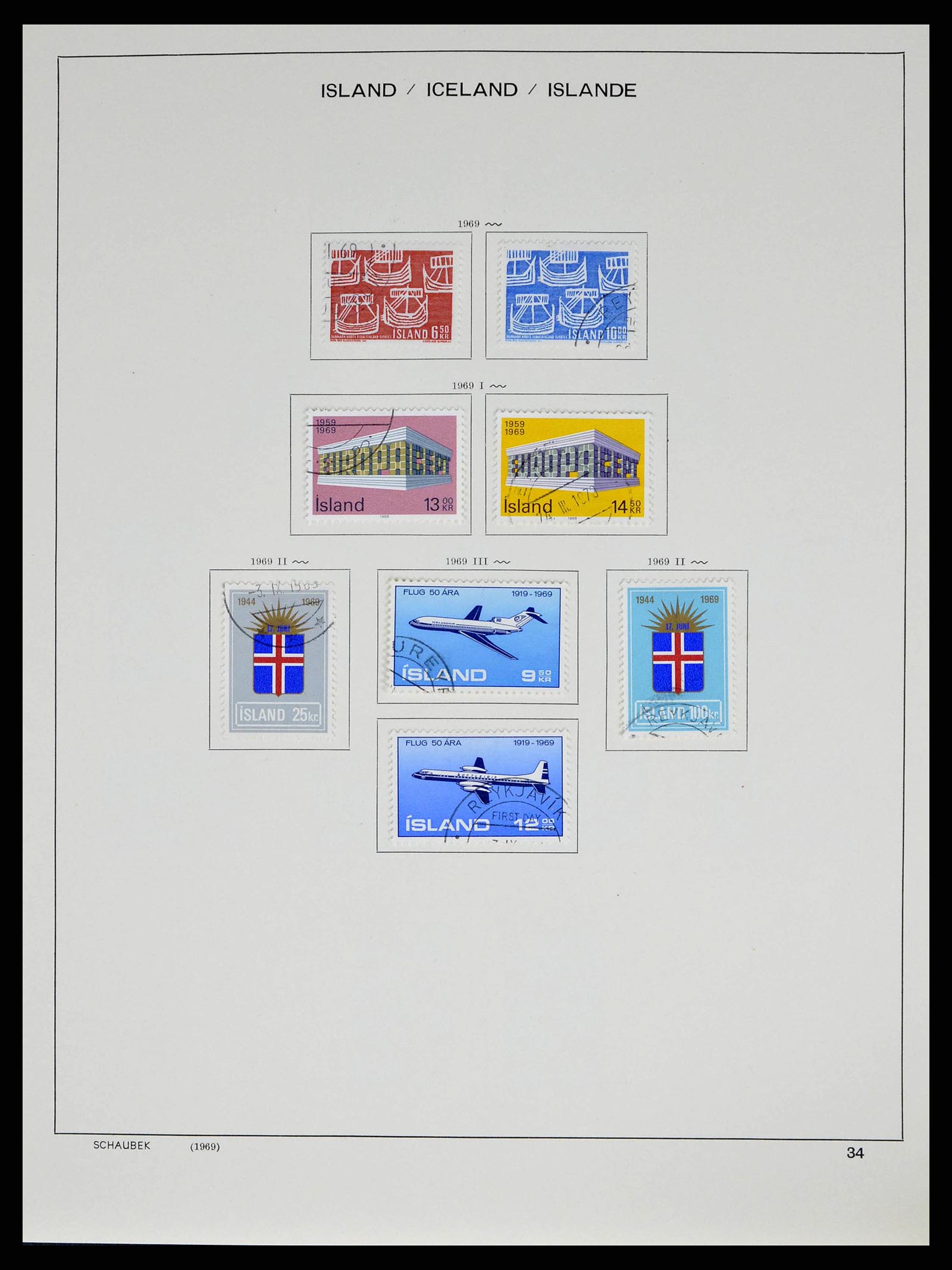 38553 0036 - Stamp collection 38553 Iceland 1873-2008.