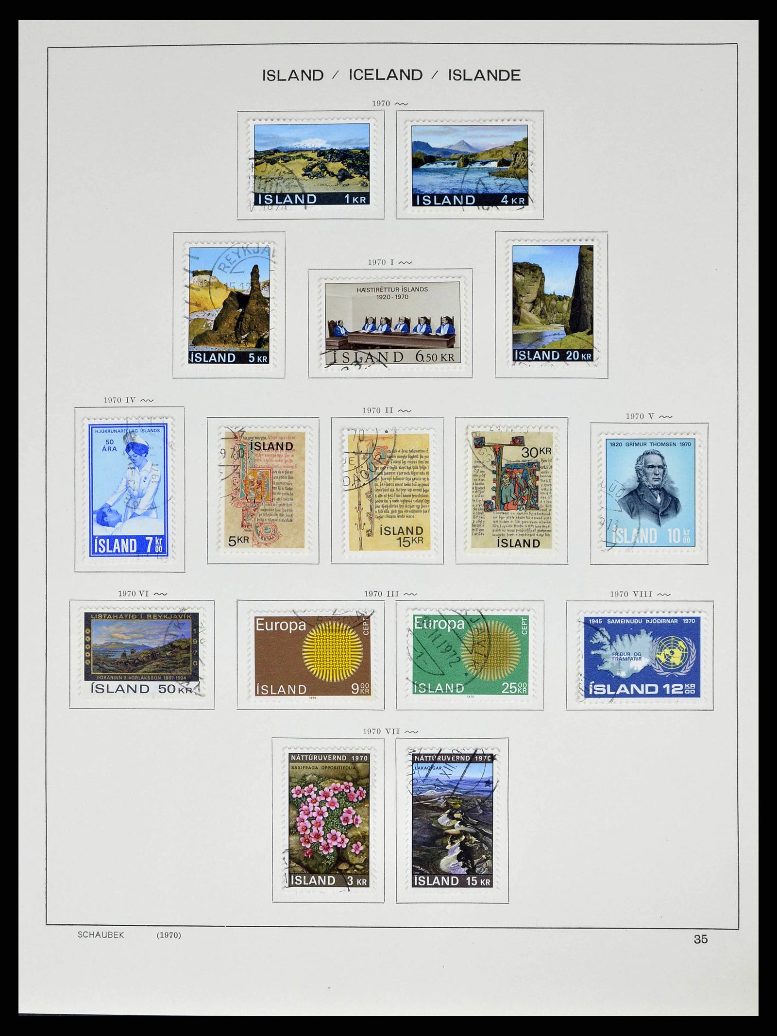 38553 0037 - Stamp collection 38553 Iceland 1873-2008.