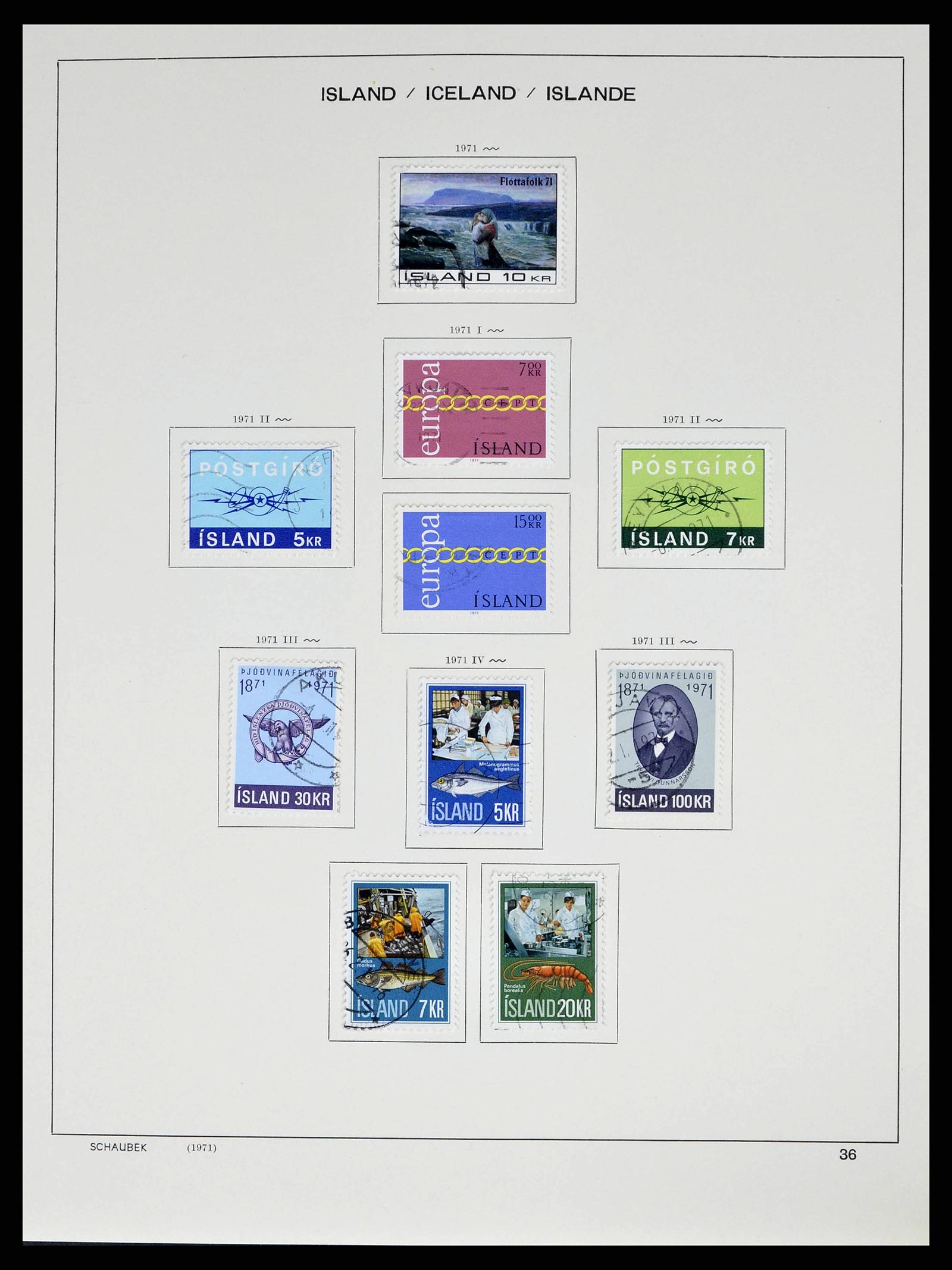 38553 0038 - Postzegelverzameling 38553 IJsland 1873-2008.