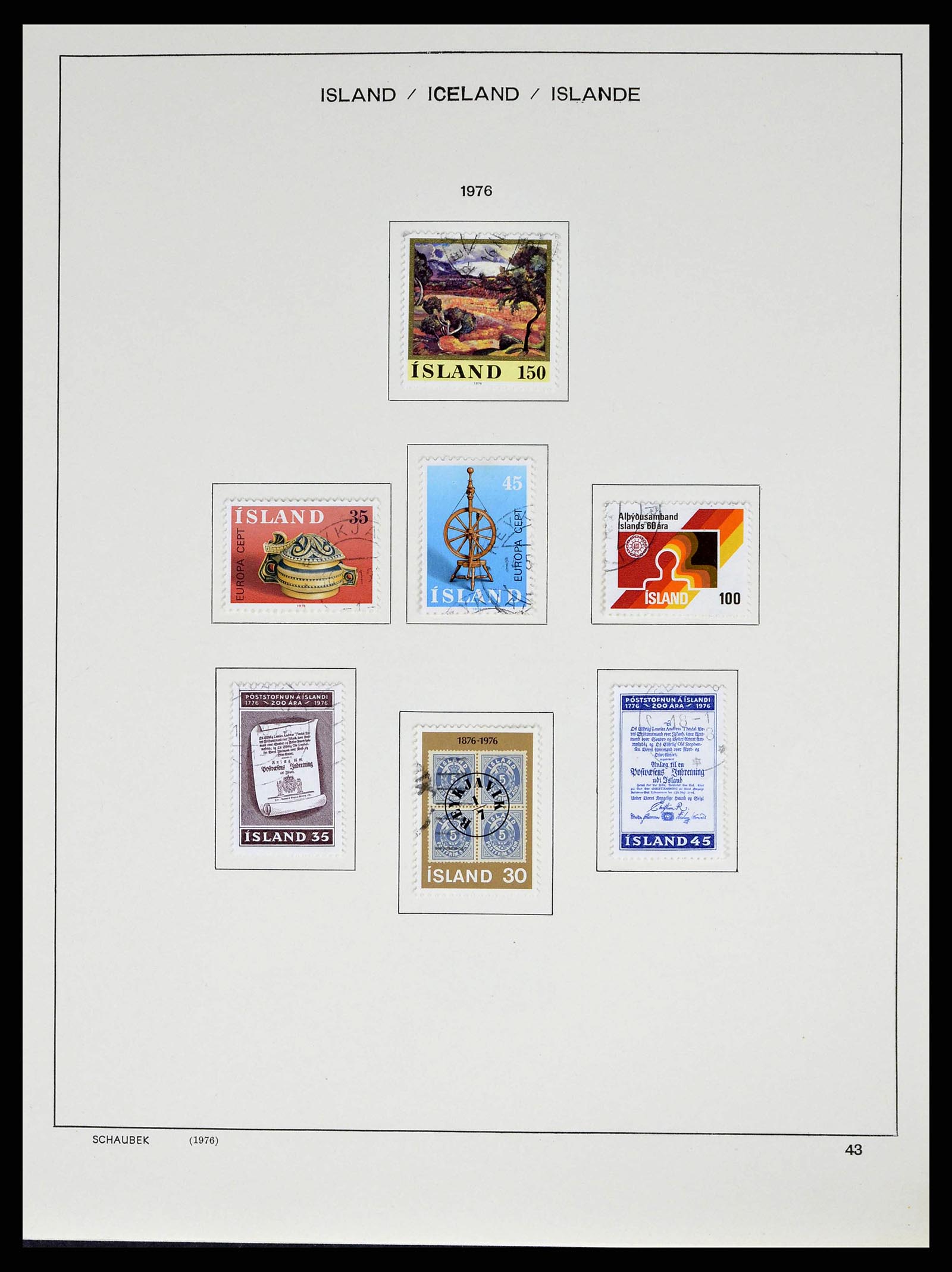 38553 0045 - Postzegelverzameling 38553 IJsland 1873-2008.