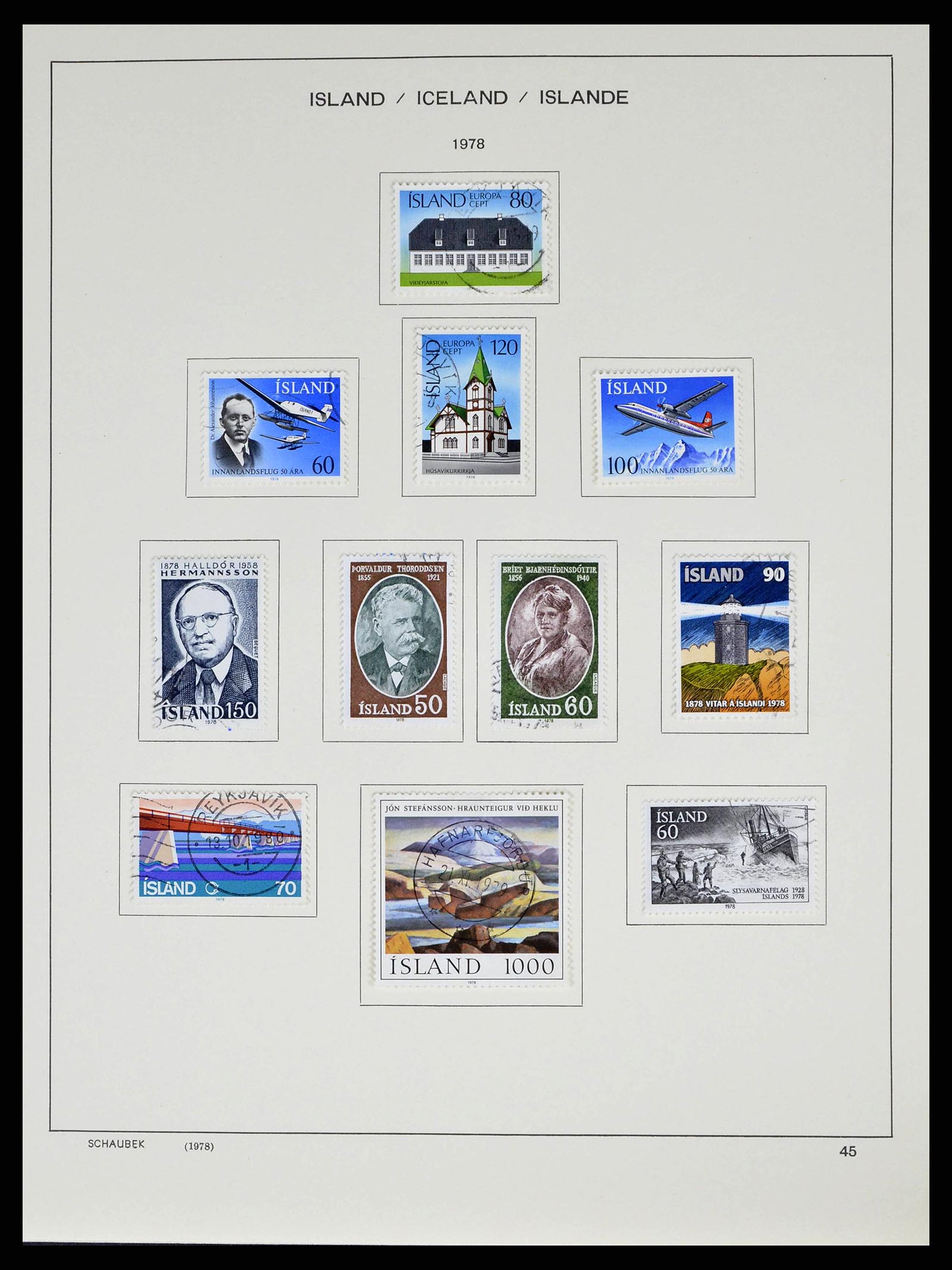 38553 0047 - Postzegelverzameling 38553 IJsland 1873-2008.