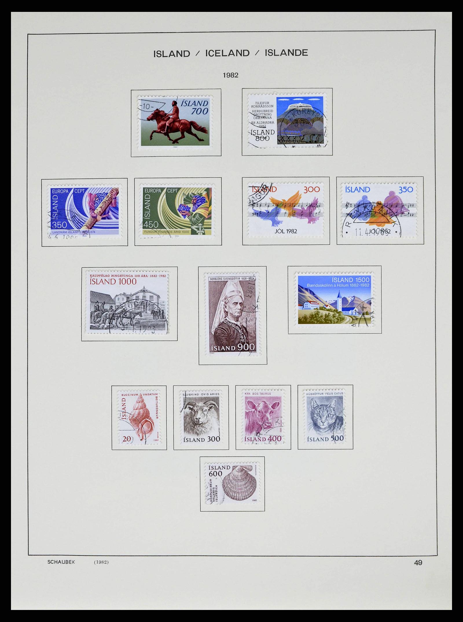 38553 0051 - Stamp collection 38553 Iceland 1873-2008.