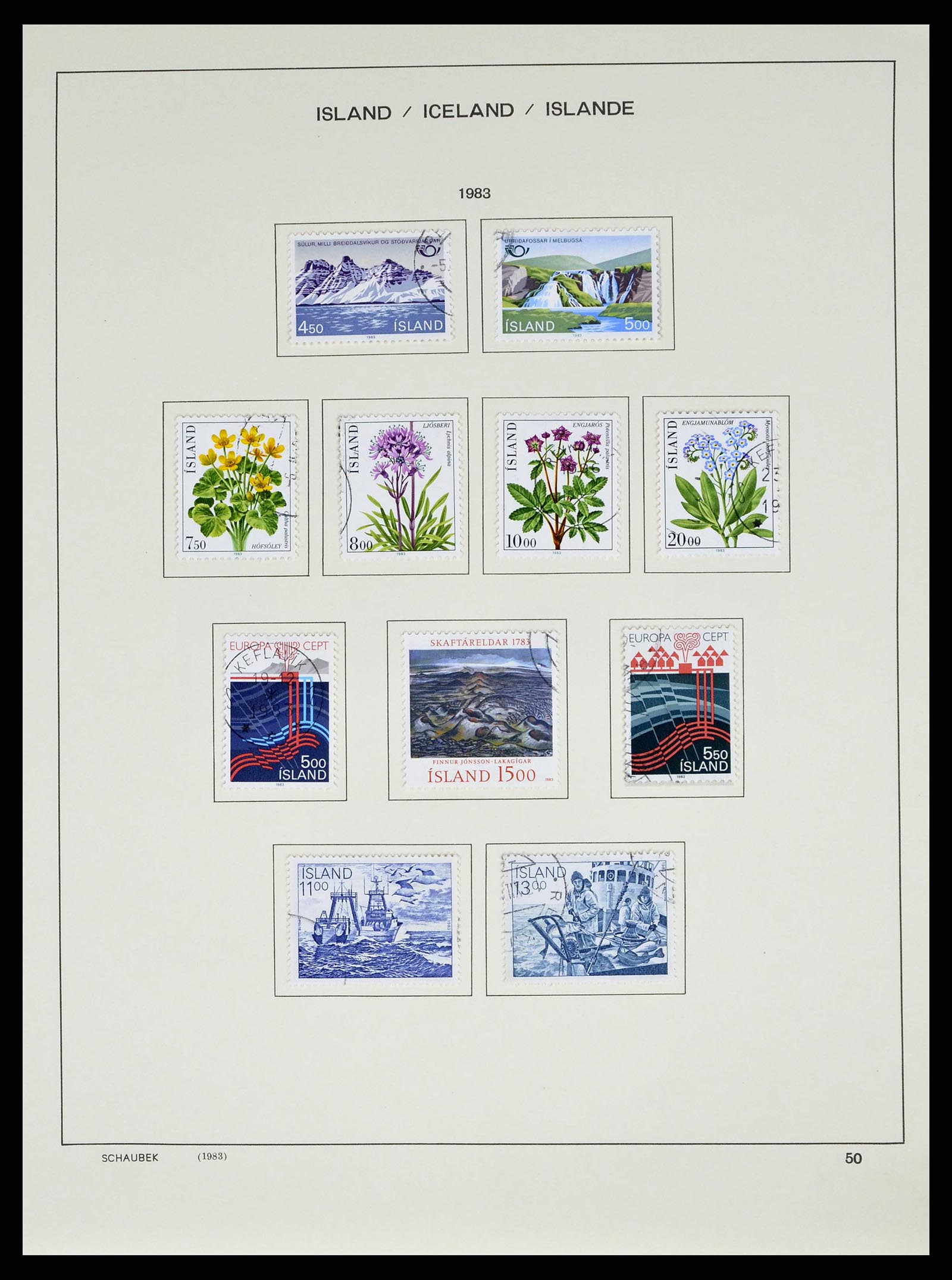 38553 0052 - Stamp collection 38553 Iceland 1873-2008.