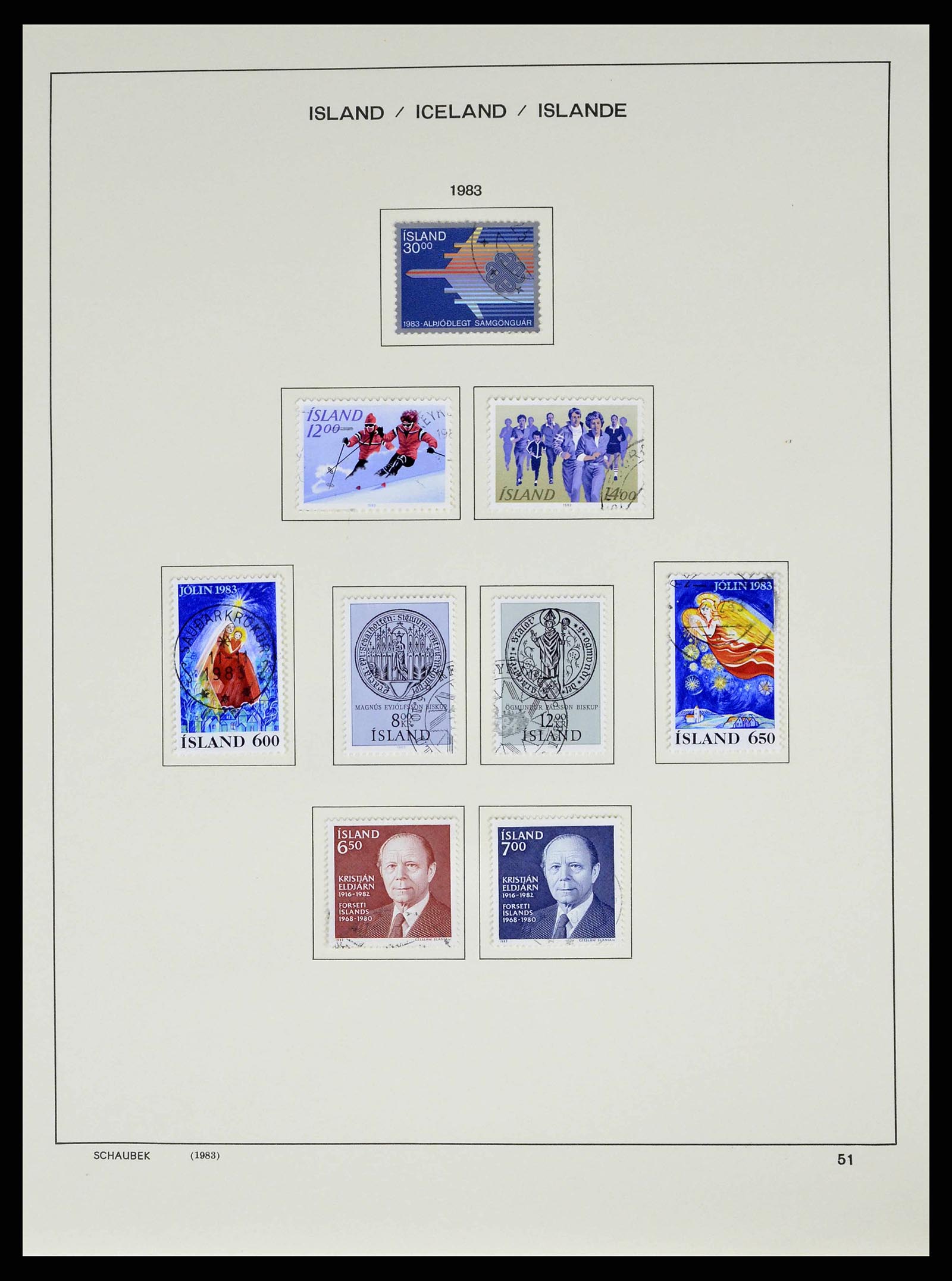 38553 0053 - Stamp collection 38553 Iceland 1873-2008.