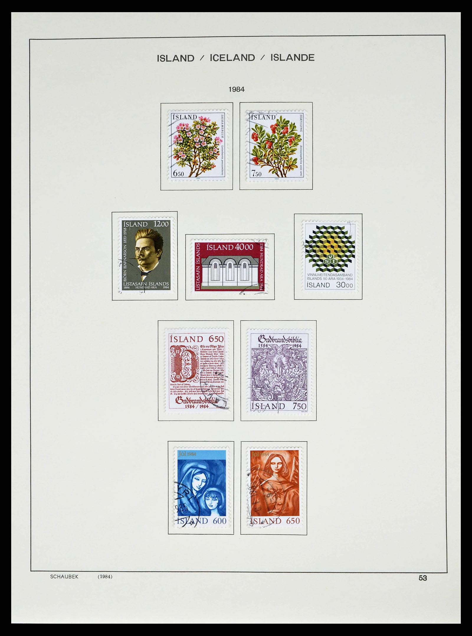 38553 0055 - Postzegelverzameling 38553 IJsland 1873-2008.