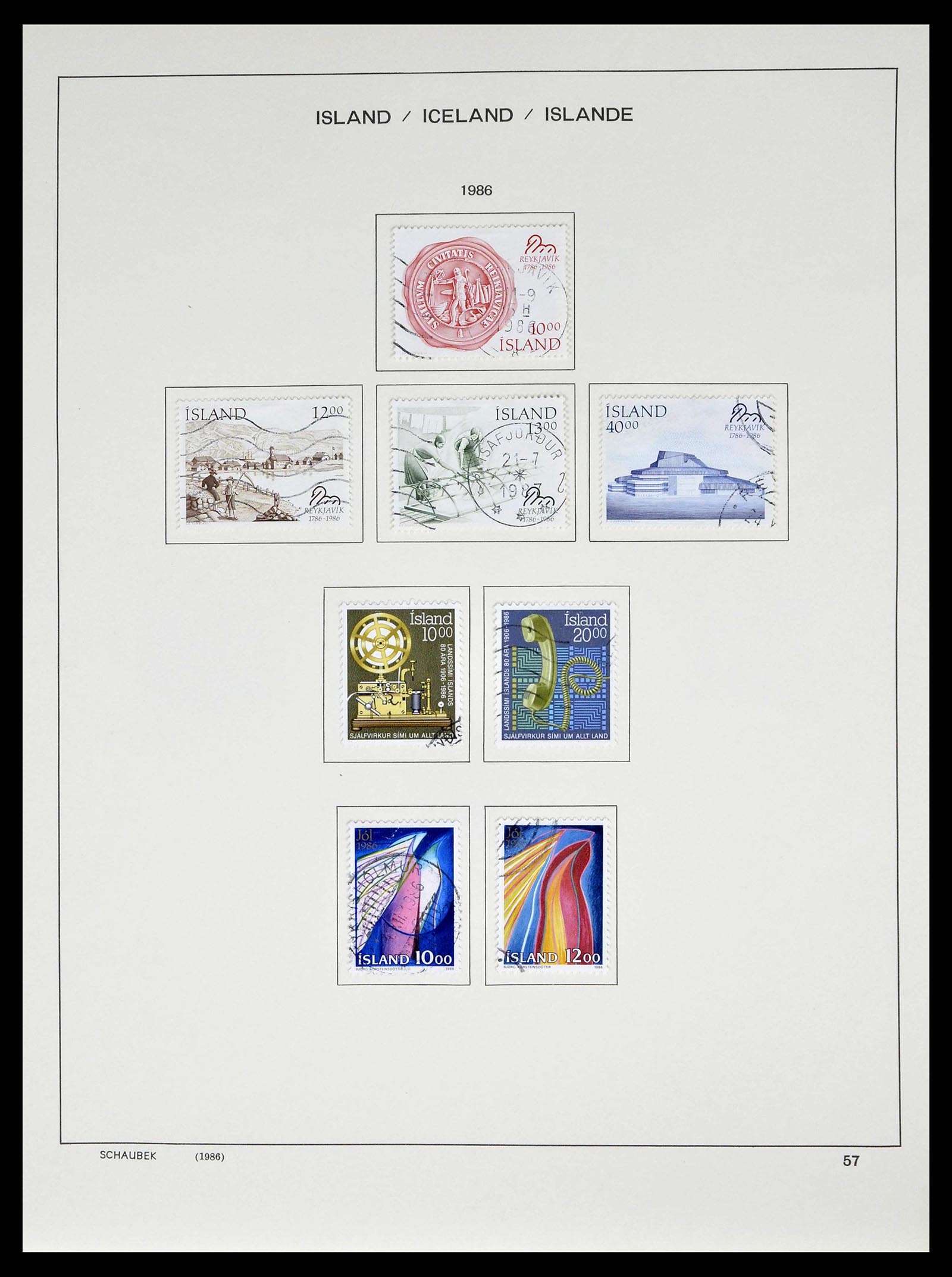 38553 0059 - Stamp collection 38553 Iceland 1873-2008.