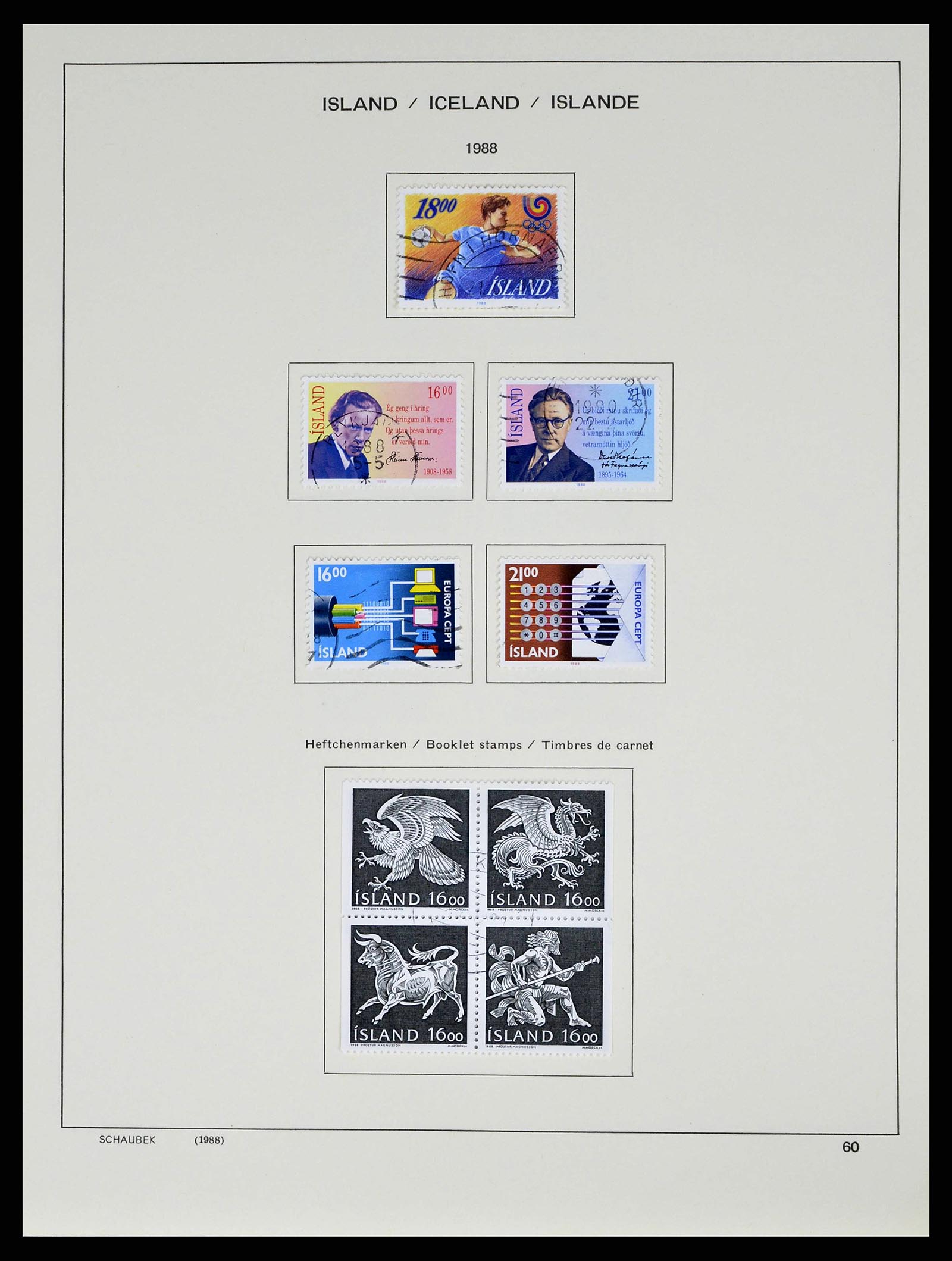38553 0062 - Stamp collection 38553 Iceland 1873-2008.