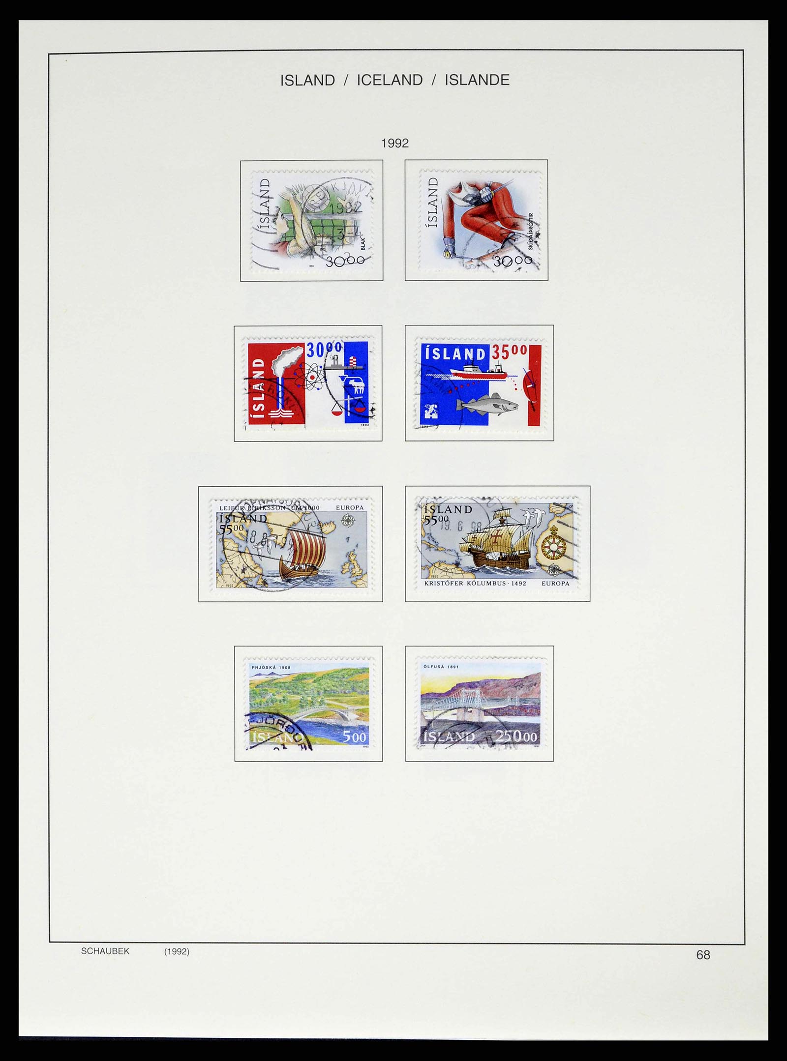 38553 0071 - Stamp collection 38553 Iceland 1873-2008.