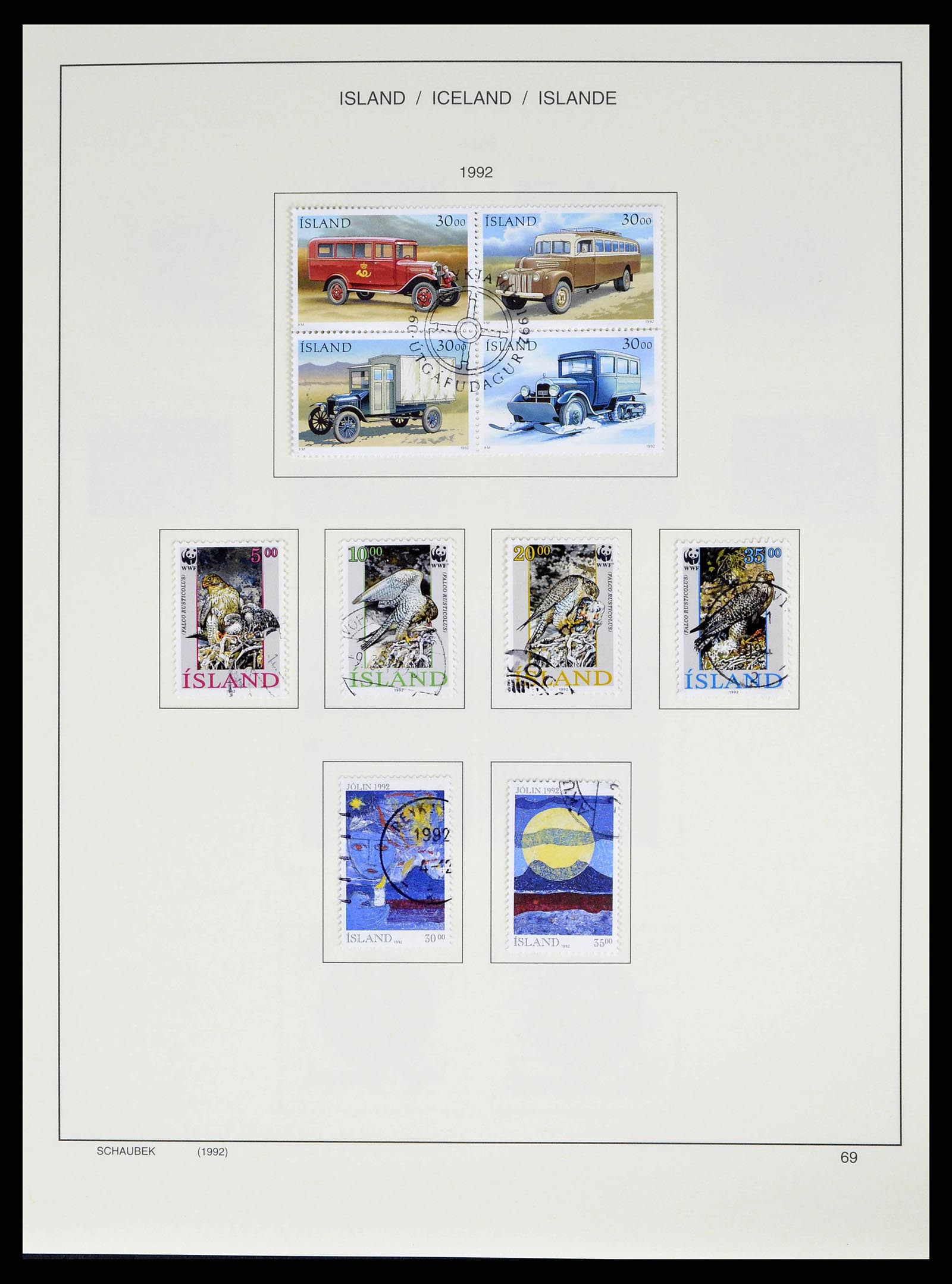 38553 0072 - Stamp collection 38553 Iceland 1873-2008.