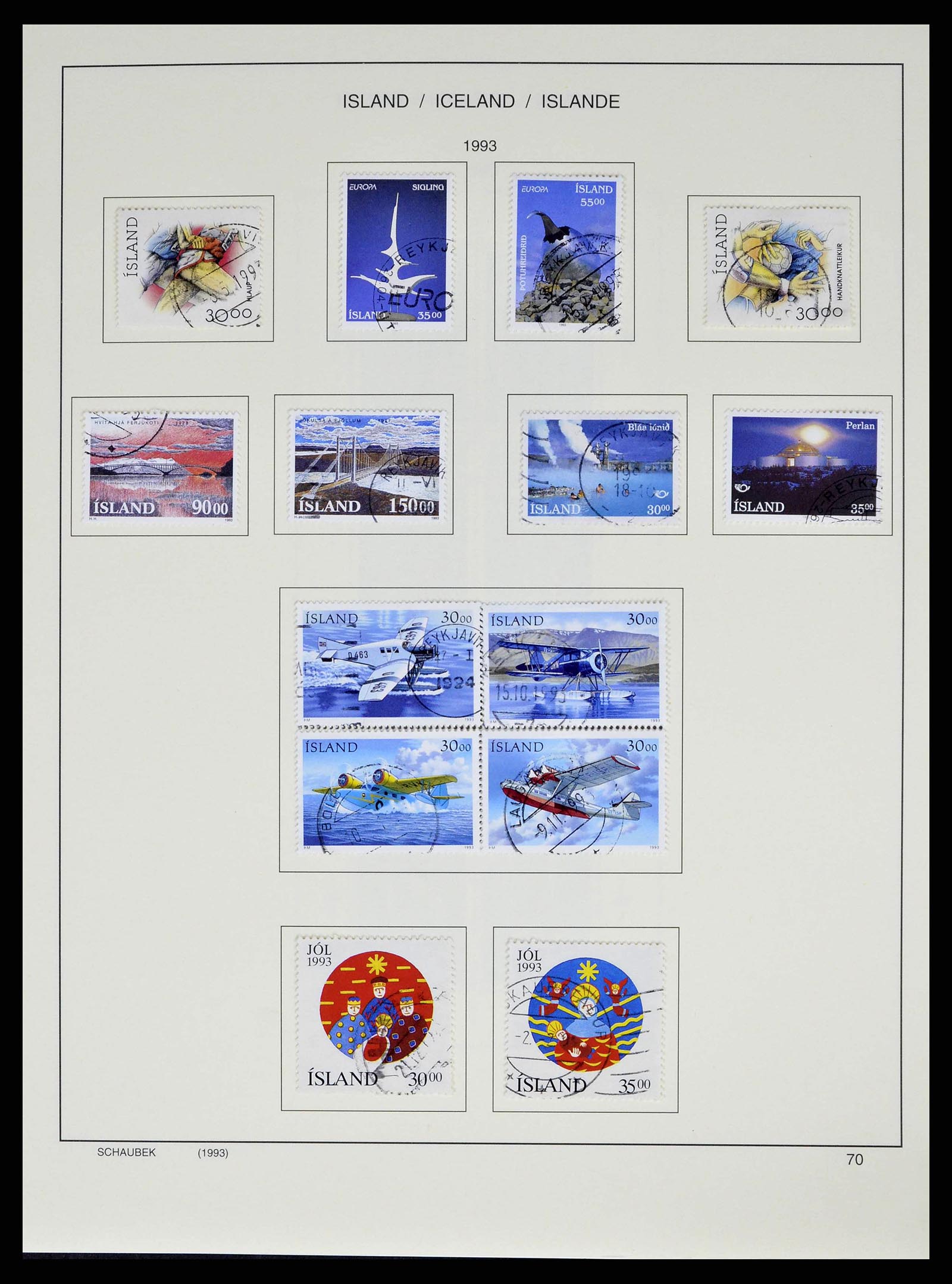 38553 0073 - Stamp collection 38553 Iceland 1873-2008.