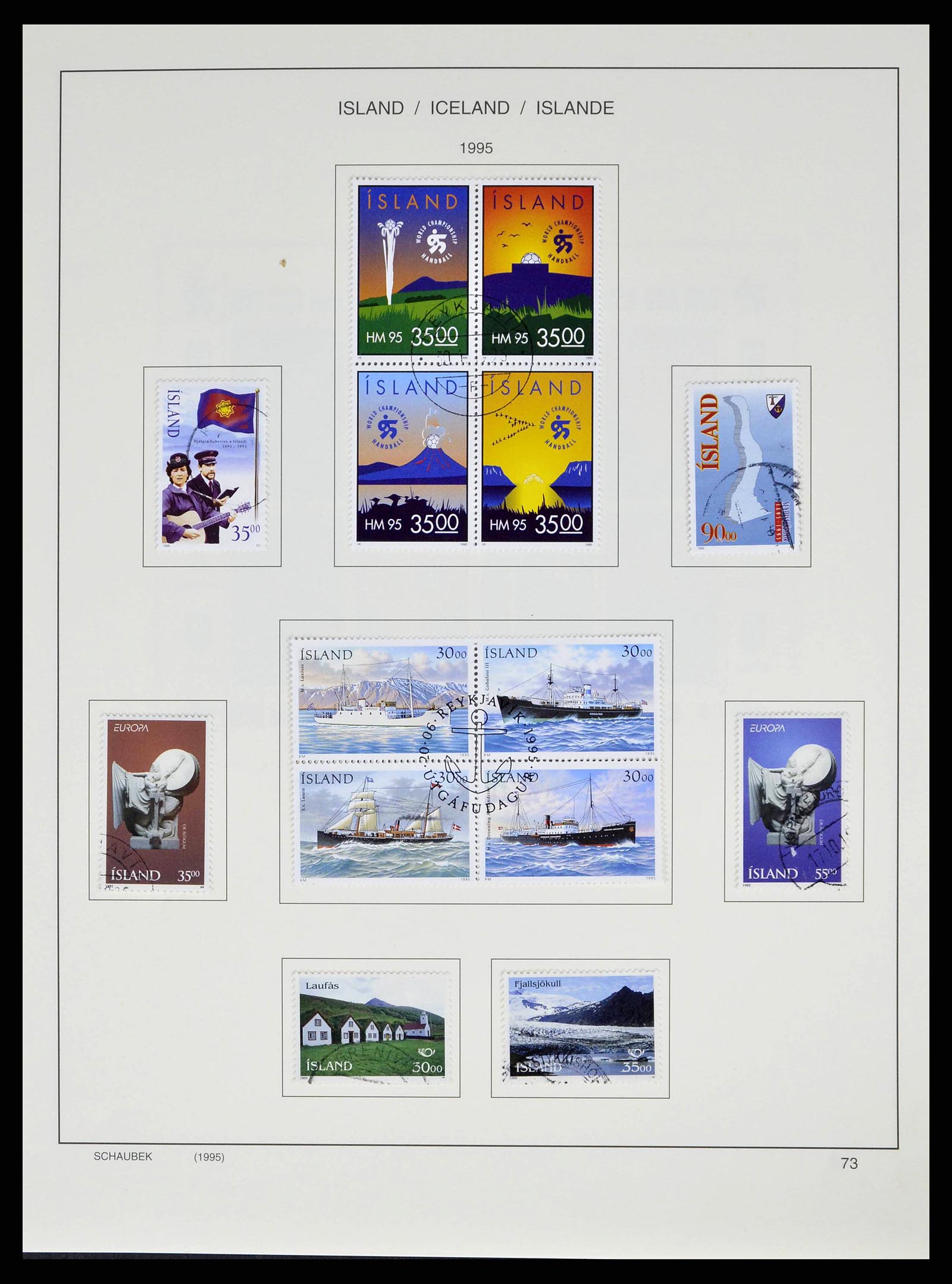 38553 0077 - Stamp collection 38553 Iceland 1873-2008.