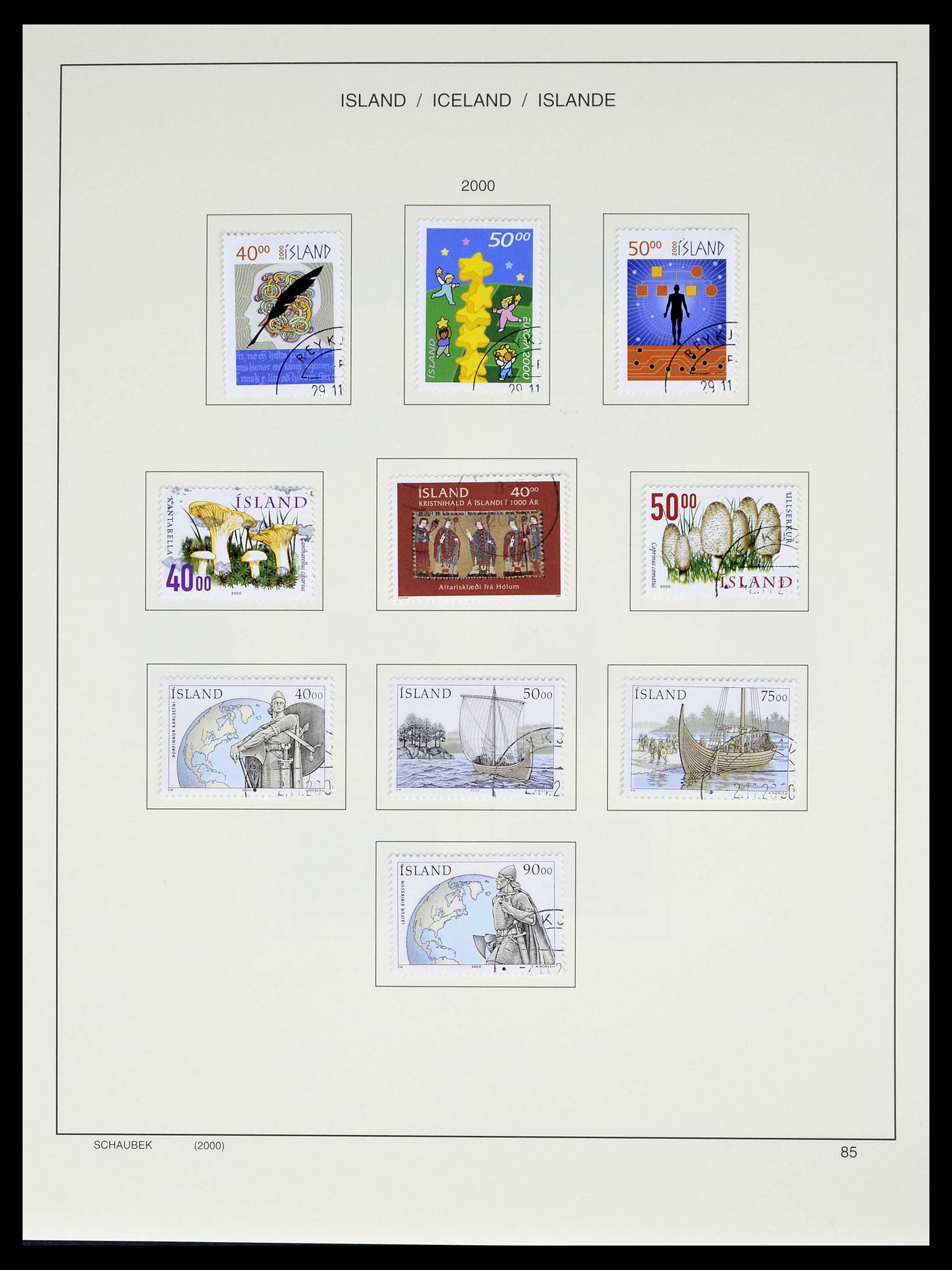 38553 0093 - Stamp collection 38553 Iceland 1873-2008.