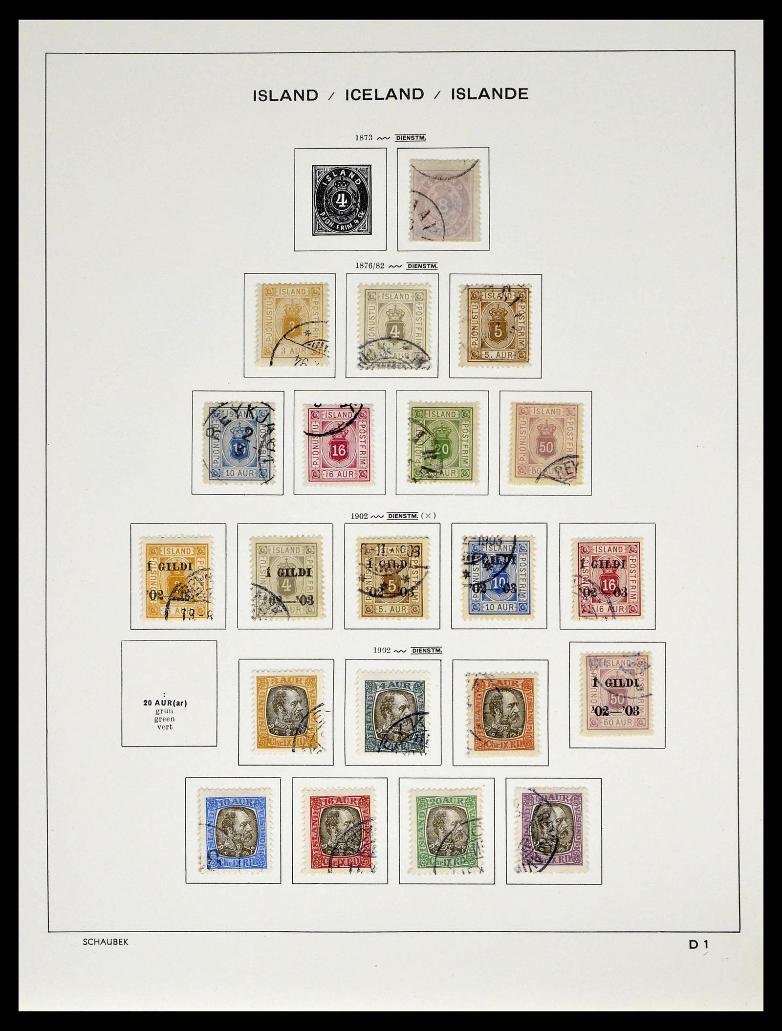 38553 0139 - Stamp collection 38553 Iceland 1873-2008.