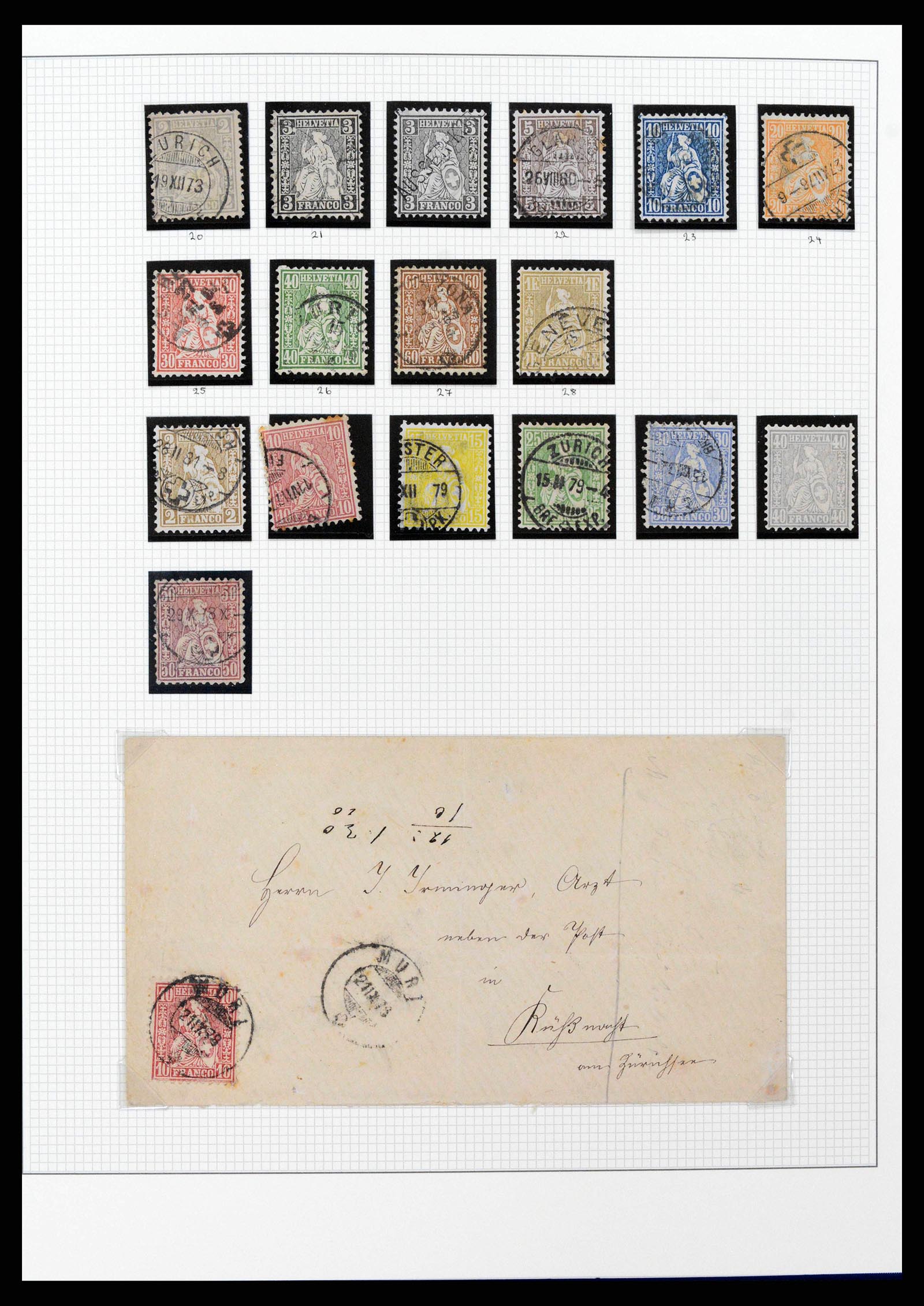 38558 0004 - Stamp collection 38558 Switzerland 1854-1960.