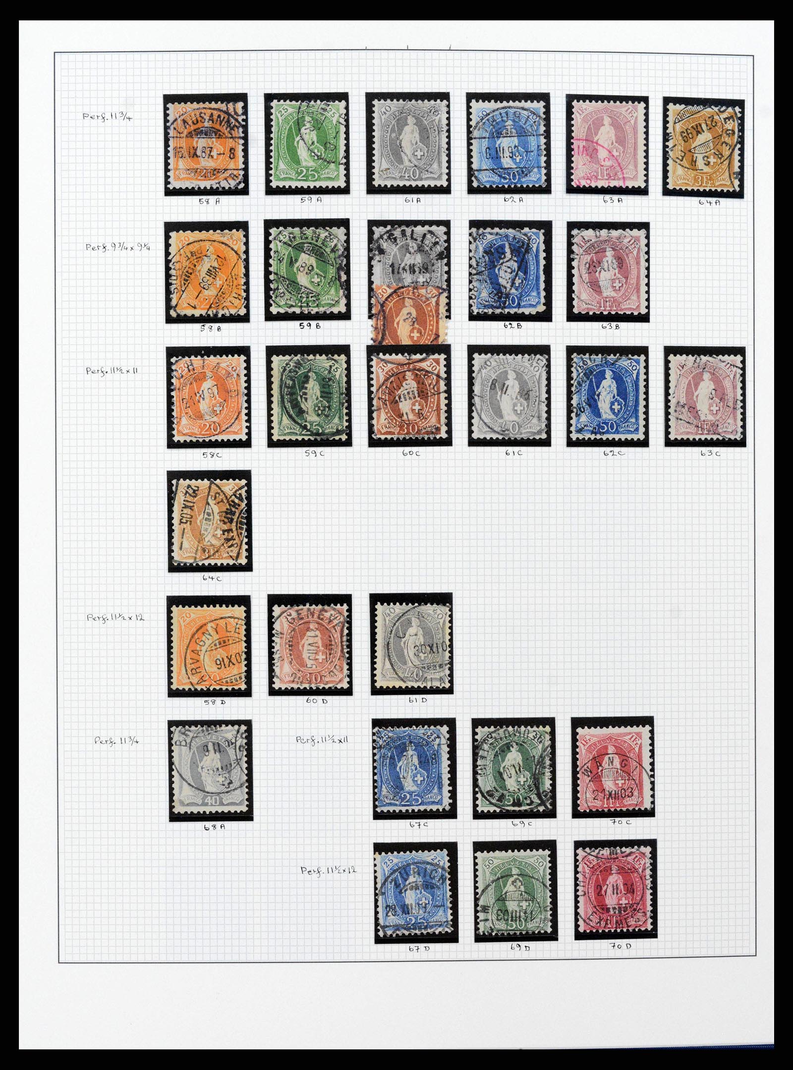 38558 0008 - Stamp collection 38558 Switzerland 1854-1960.
