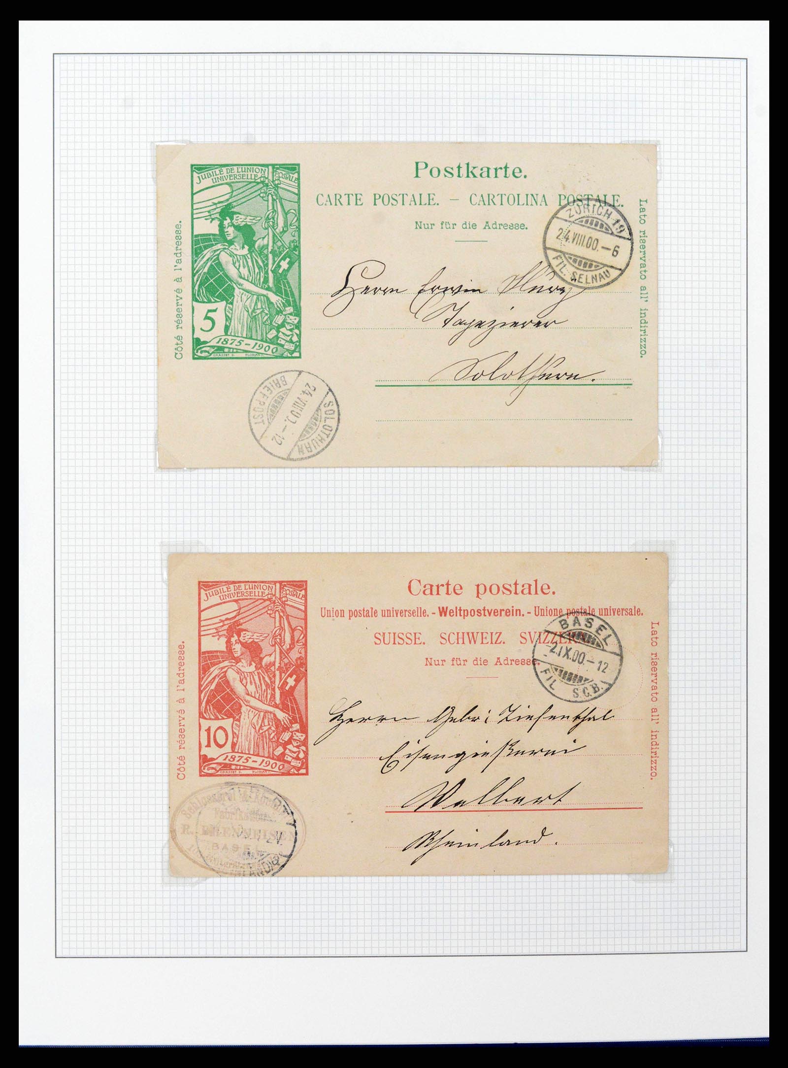38558 0010 - Stamp collection 38558 Switzerland 1854-1960.